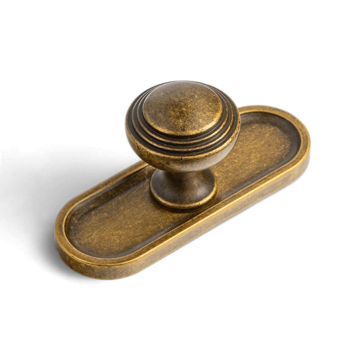 Goo-Ki Antique Brass / G033 / 6 Pack Antique Brass Ribbed Mushroom Cabinet Knob Zinc Alloy Vintage Round Drawer Knob, Farmhouse Traditional Furniture Hardware