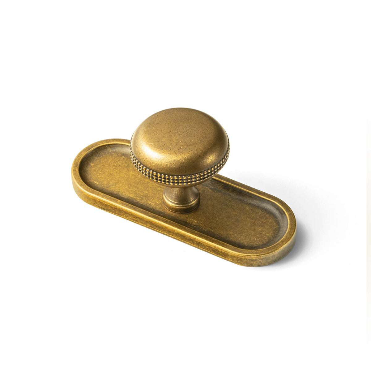 Goo-Ki Antique Brass / G033 / 6 Pack Farmhouse Rustic Round Cabinet Knobs Decorative Cabinet Knobs with Beaded Detailing