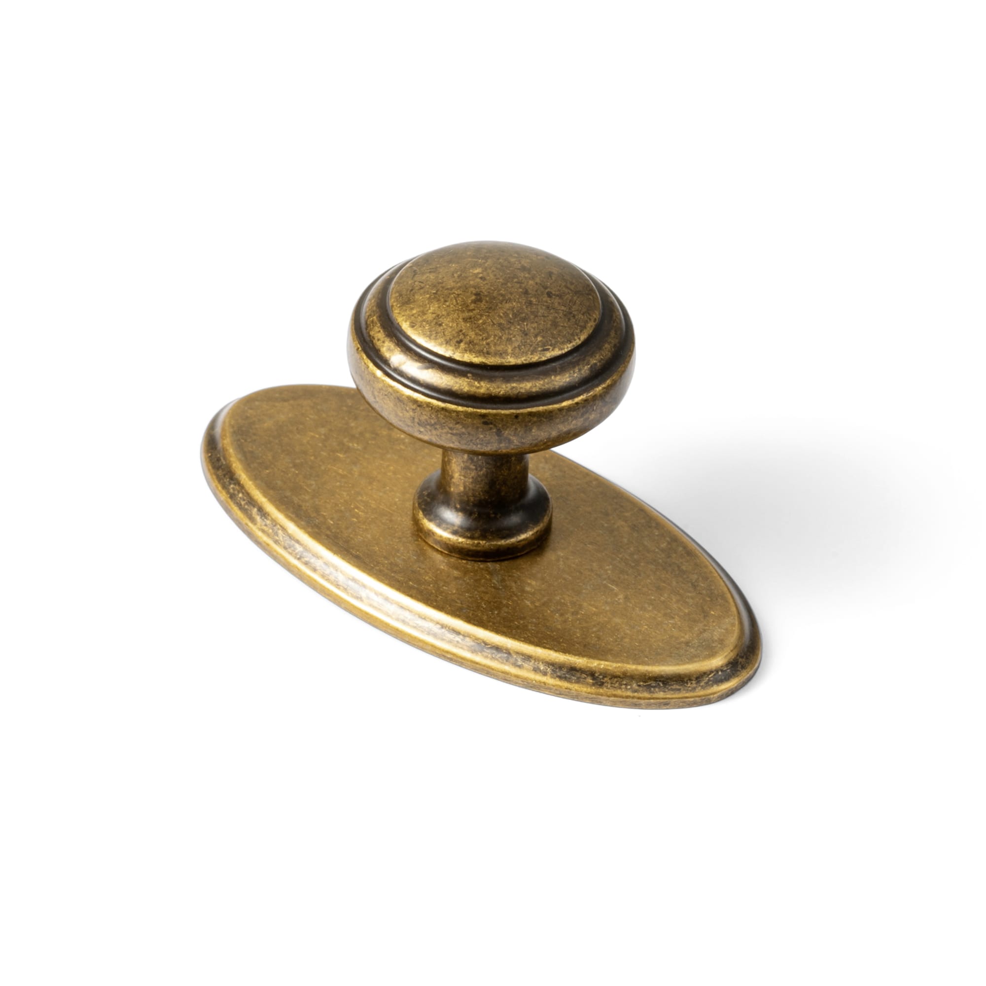Goo-Ki Antique Brass / G036 / 6 Pack Round Mushroom Cabinet Knobs, Solid Zinc Alloy Single Hole Drawer Knobs, Vintage Furniture Hardware