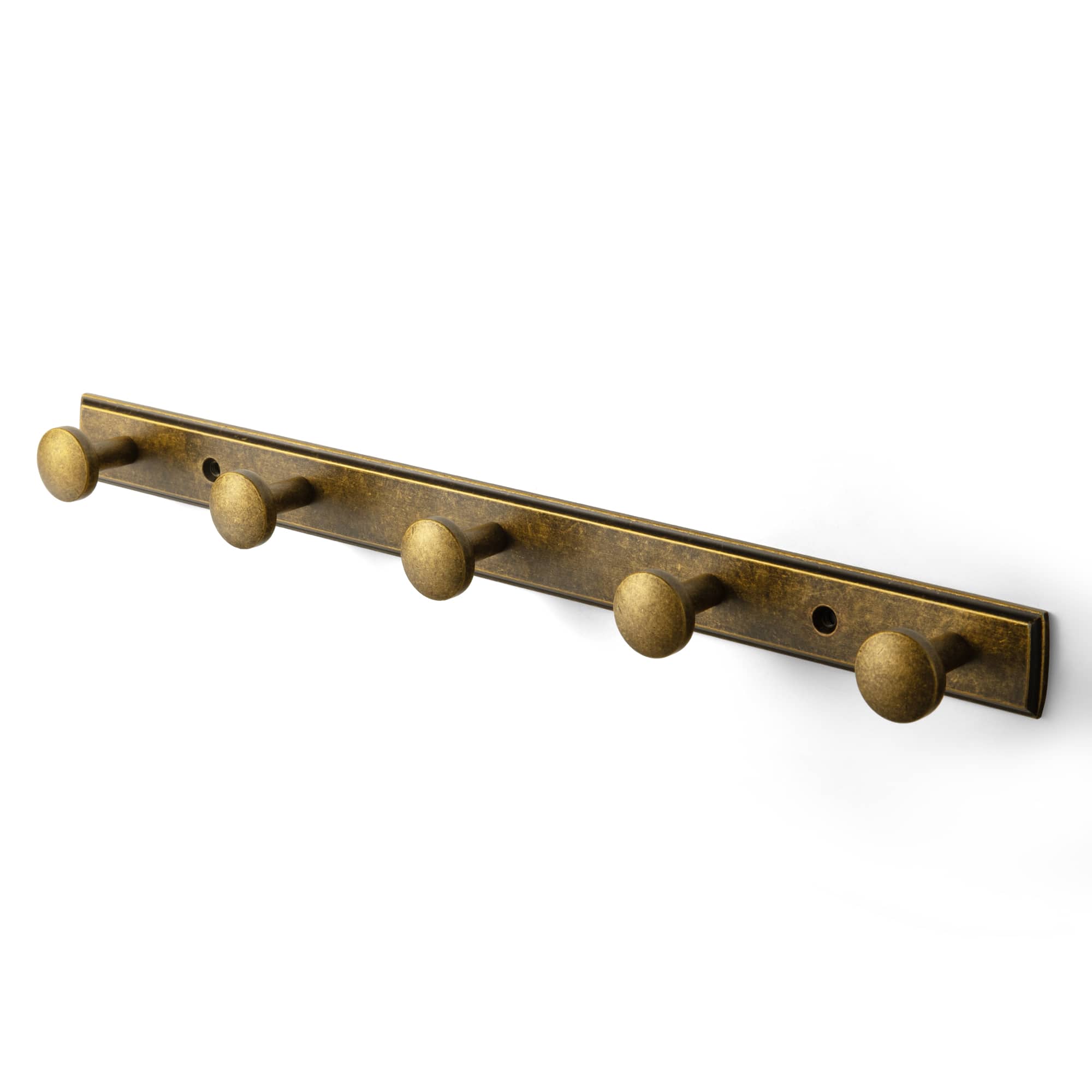 Goo-Ki Antique Brass / H011 / 5 Ornate Traditional Aged Zinc Alloy Coat Hanger Rail, Wall Mounted Hooks for Coats, Towels & Accessories