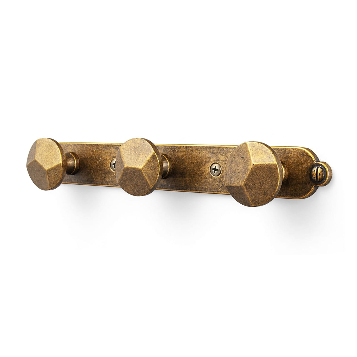 Goo-Ki Antique Brass / H013 / 3 Zinc Alloy Decorative Wall Mounted Coat Hook Rack, Heavy Duty Multipurpose Hanger