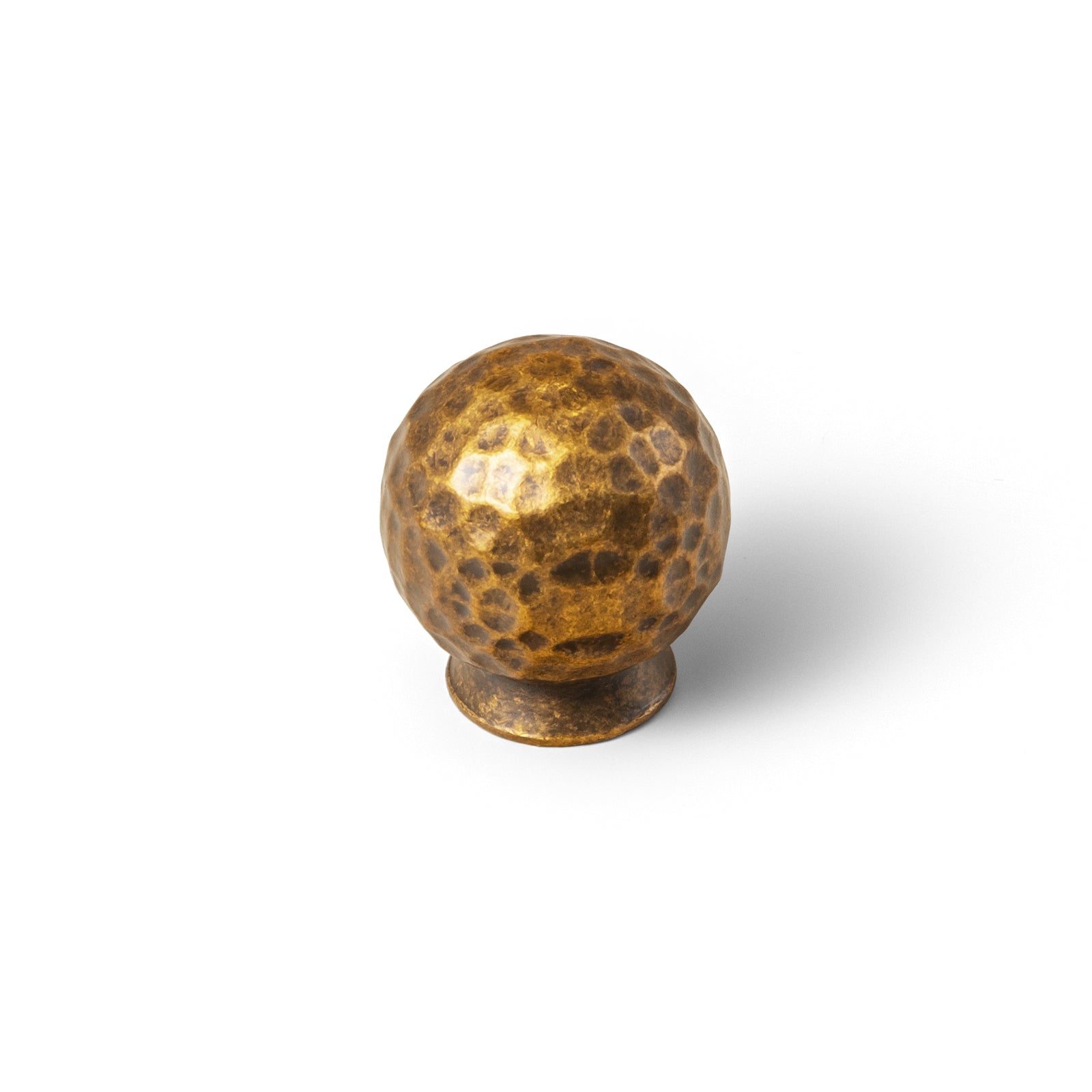 Goo-Ki Antique Brass / Knob / 6 Pack Hammered Zinc Alloy Cabinet Pulls & Knobs - Textured Hardware for Kitchen Drawers/Cupboards