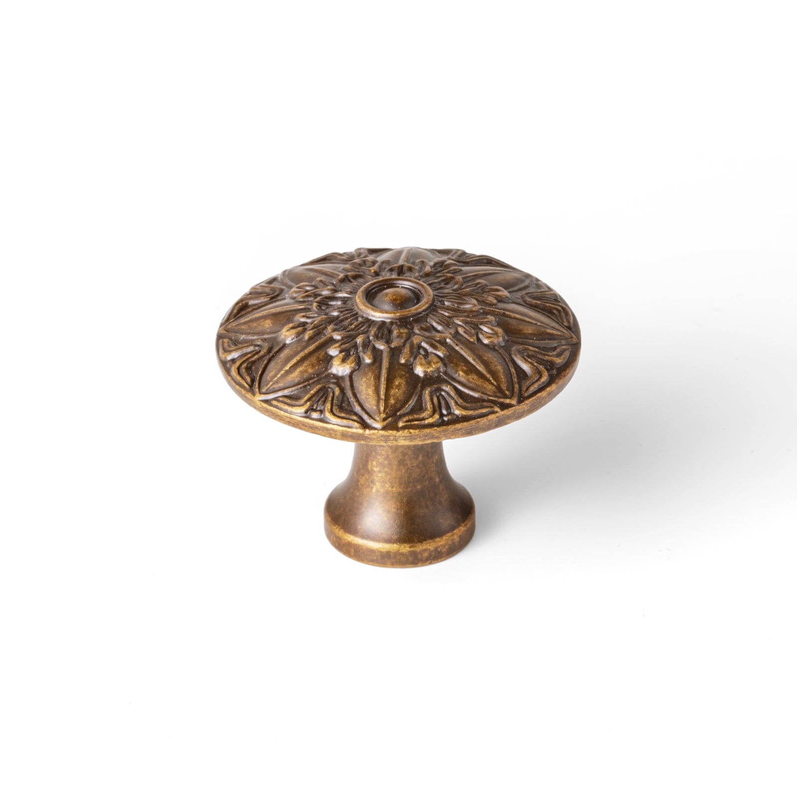 Goo-ki 6 Pack Vintage Floral Embossed Cabinet Knobs Assorted Distressed Zinc Alloy Furniture Hardware