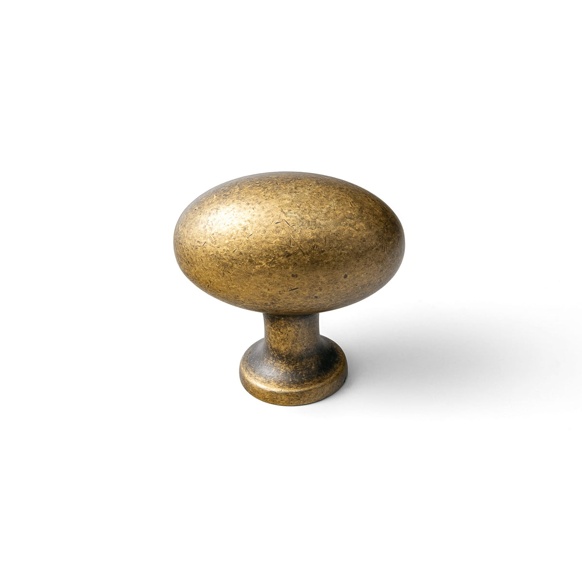 Goo-Ki Antique Brass / Knob Plus / 6 Pack Antique Oval Cabinet Knobs Zinc Alloy 1.4 Inch Diameter Drawer Knobs
