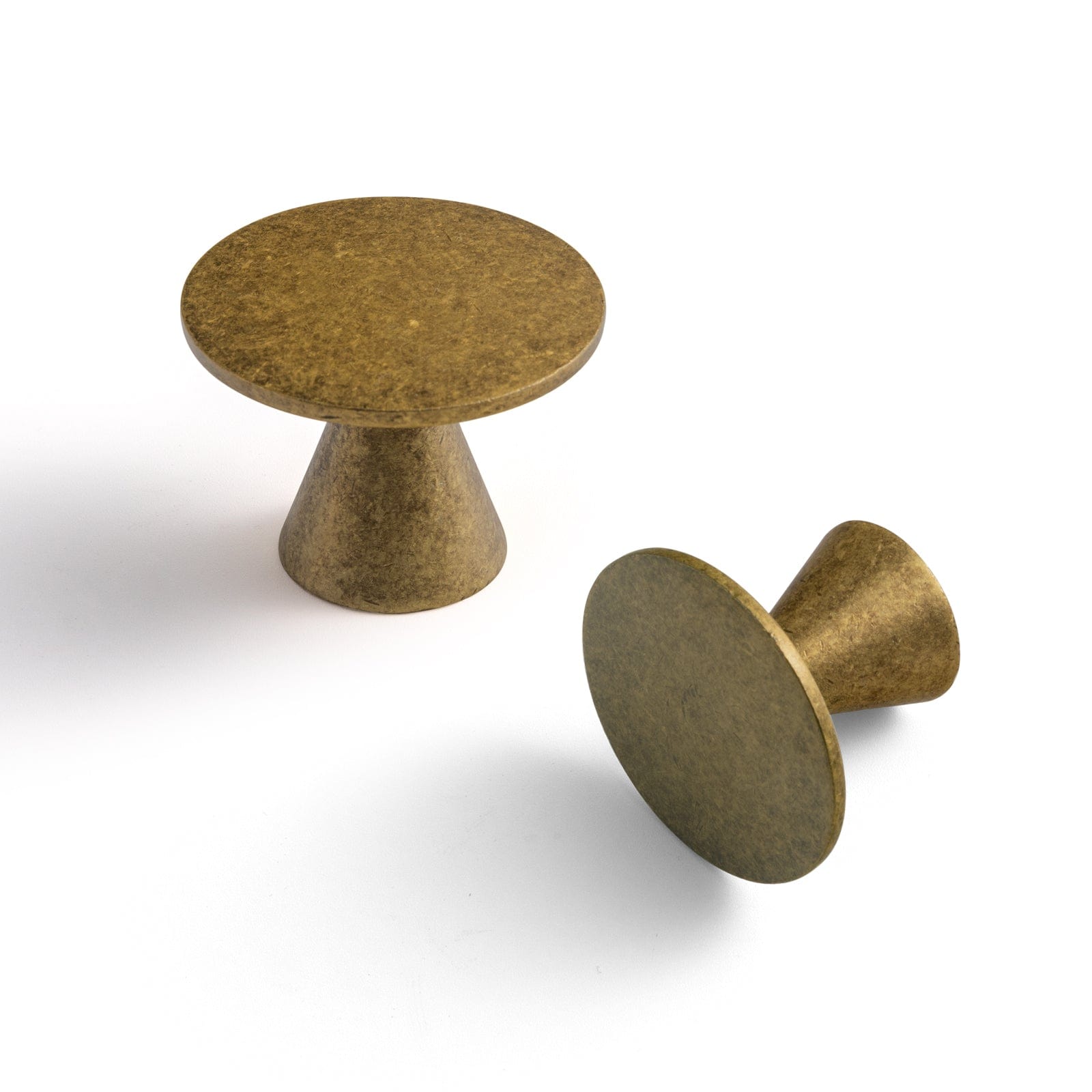 Goo-Ki Antique Brass / Knob Plus / 6 Pack Zinc Alloy Cabinet Knob Single Hole Solid Cabinet Hardware for Bedroom
