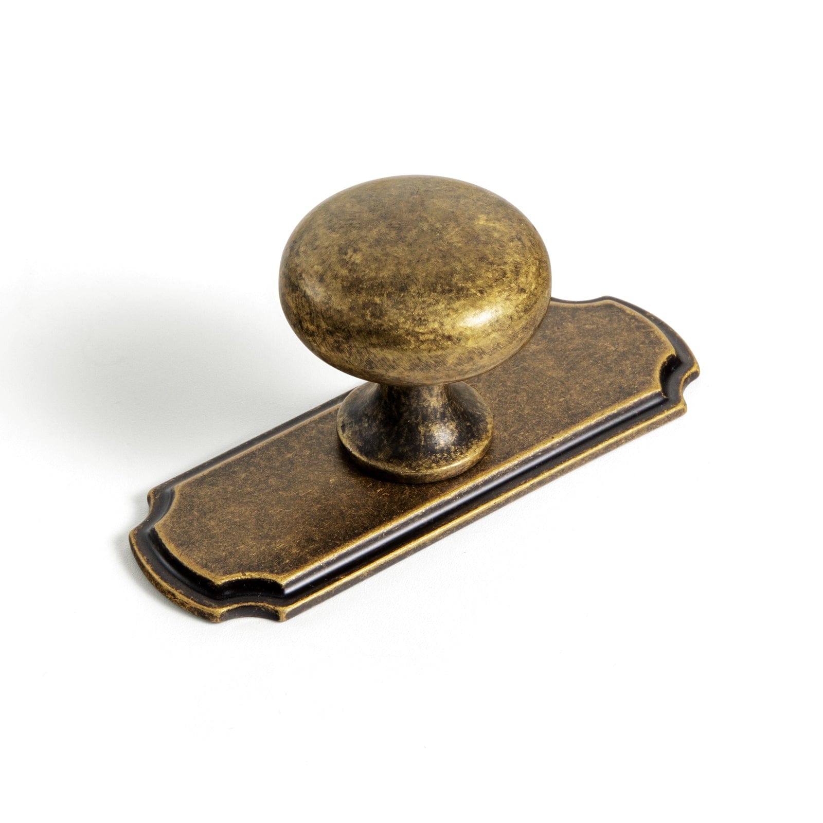 Goo-Ki Antique Brass / Knob With Back Plate / 6 Pack Retro Durable Cabinet Pulls Luxurious Drawer Pulls for Bedroom Kitchen