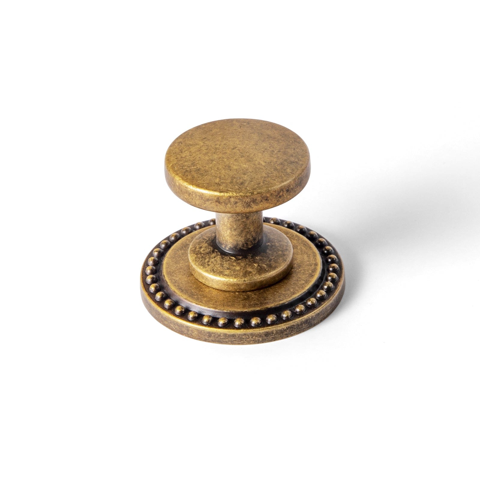 Goo-Ki Antique Brass / Knob with Back Plate A / 12 Pack Vintage Cabinet Knobs with Cylindrical Stem Minimalist Dresser Hardware