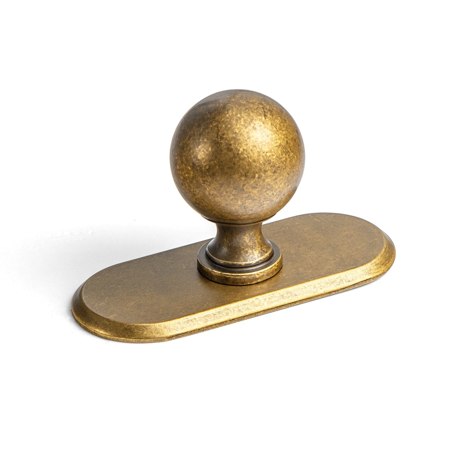 Goo-Ki Antique Brass / Knob with Back Plate G021 / 6 Pack Stylish Zinc Alloy Cabinet Knobs Classic Round Design Durable Cabinet Handles