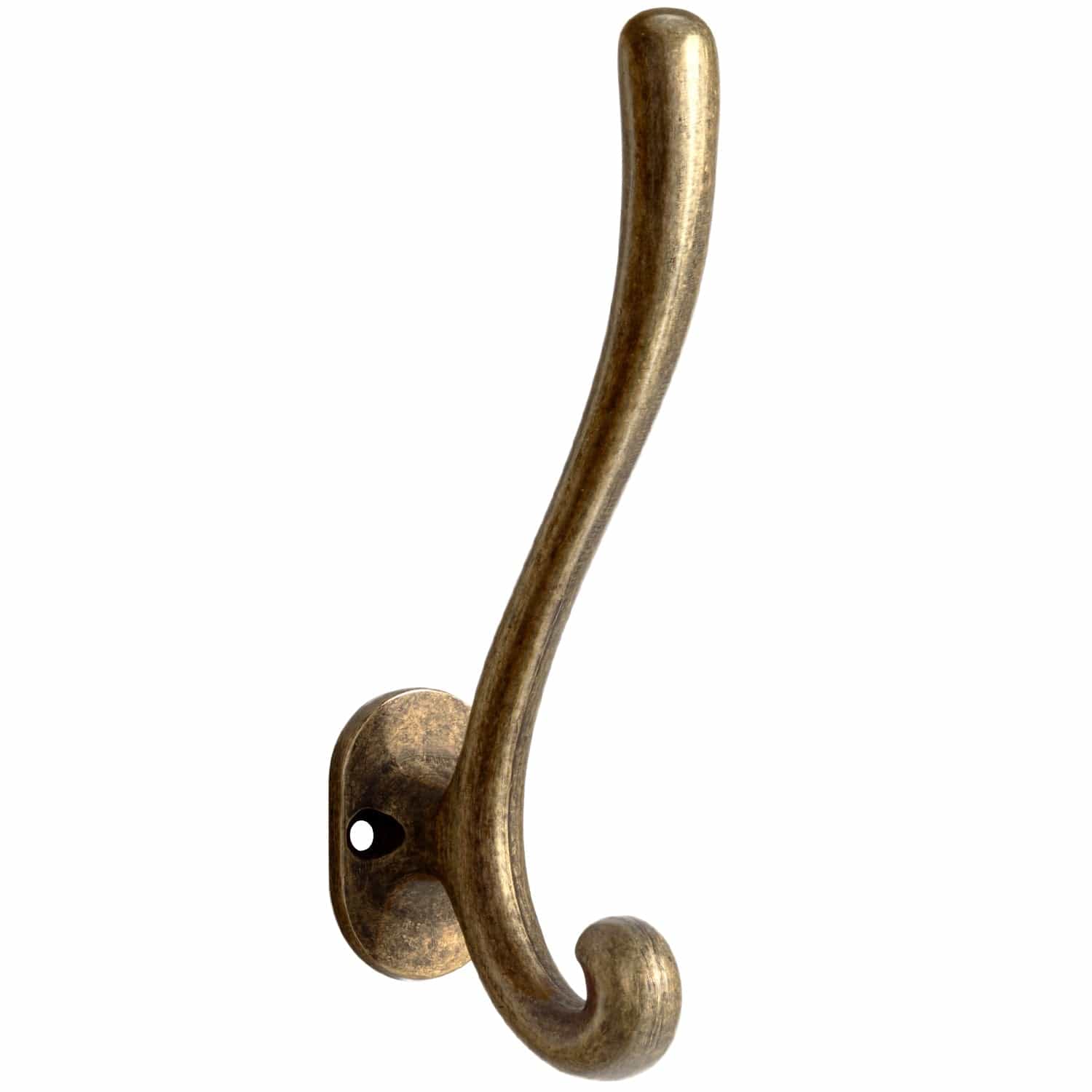 Goo-Ki Antique Brass Medieval Clothes Hook American Porch Bedroom Cloakroom Wall Single Hook 6 Pack