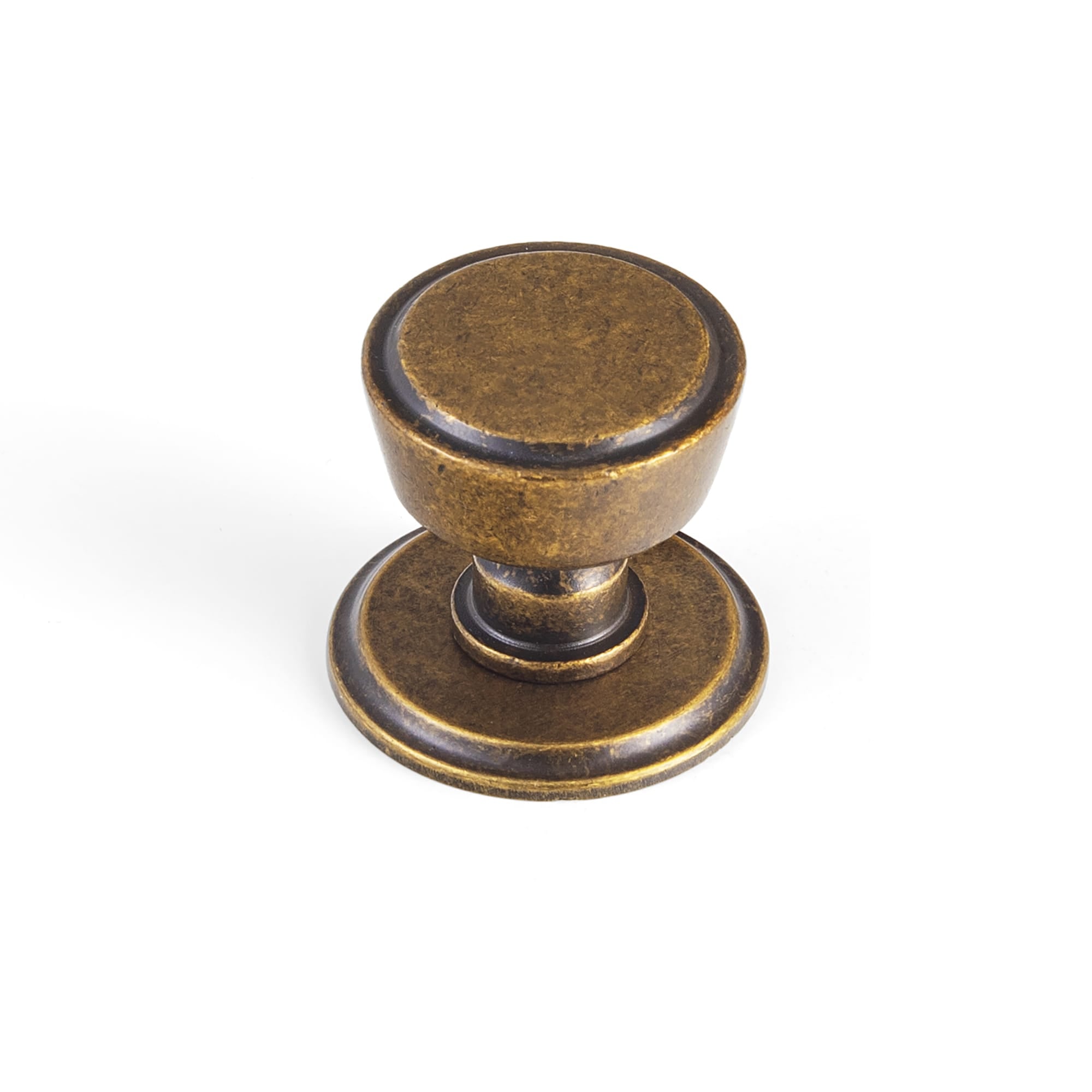 Goo-Ki Antique Brass / Round G011 / 6 Pack Retro Drawer Knobs for Dresser Cupboard Solid Zinc Alloy Single Hole Cabinet Hardware
