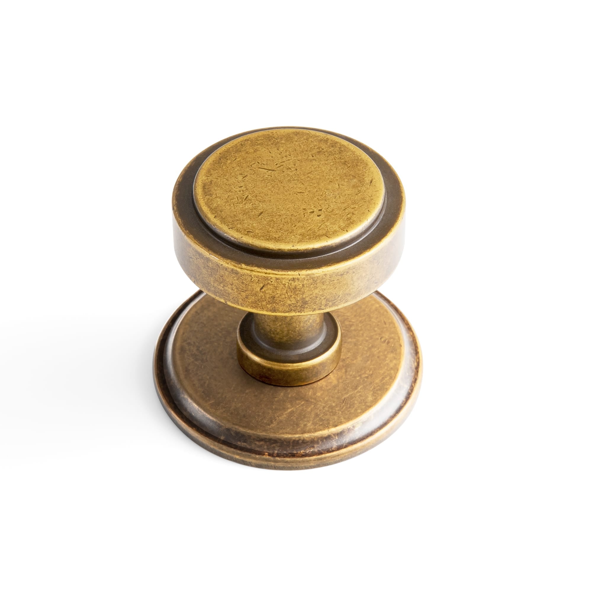 Goo-Ki Antique Brass / Round G011 / 6 Pack Simple Cylindrical Zinc Alloy Drawer Knob with Elegant Design