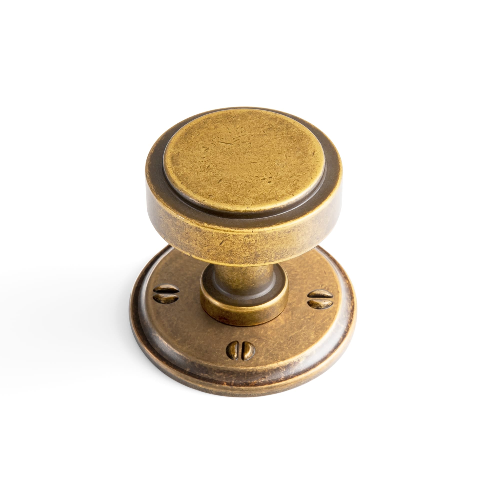Goo-Ki Antique Brass / Round G015 / 6 Pack Simple Cylindrical Zinc Alloy Drawer Knob with Elegant Design