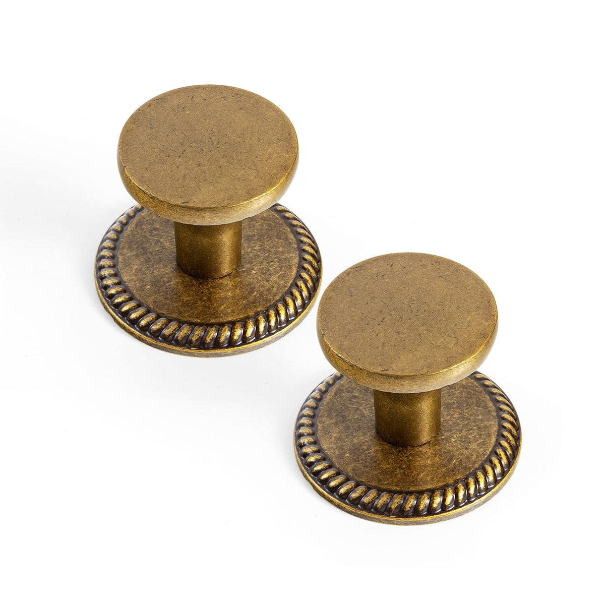 Goo-Ki Antique Brass / Round G027 / 1.14'' Knob 6 Pack Retro Zinc Alloy Cabinet Knob, Classic Round Furniture Drawer Knob for Farmhouse Cabinet Upgrade