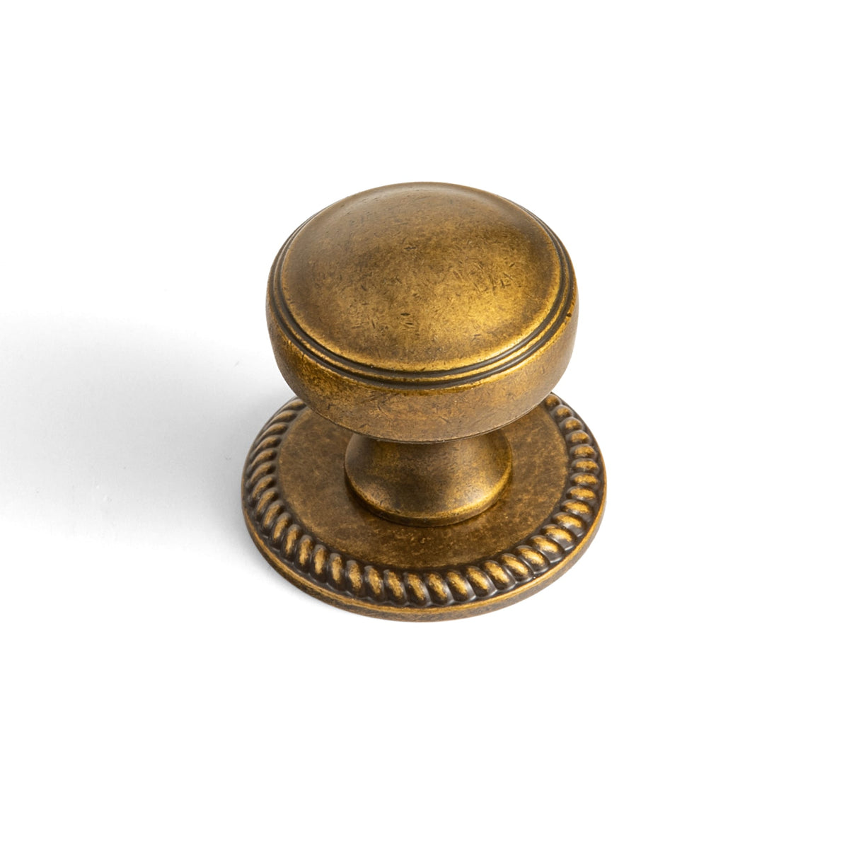 Goo-Ki Antique Brass / Round G027 / 6 Pack Ring-Lined Round Dome Cabinet Hardware Zinc Alloy Ball-Shaped Cabinet Knobs