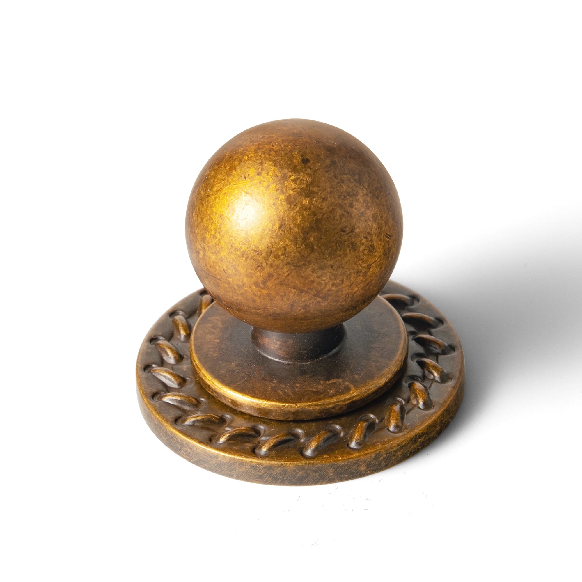 Goo-Ki Antique Brass / Round Knob with Back Plate Round G016 / 6 Pack Mid-Century Modern Arch Cabinet Pulls Antique Brass Kitchen Hardware
