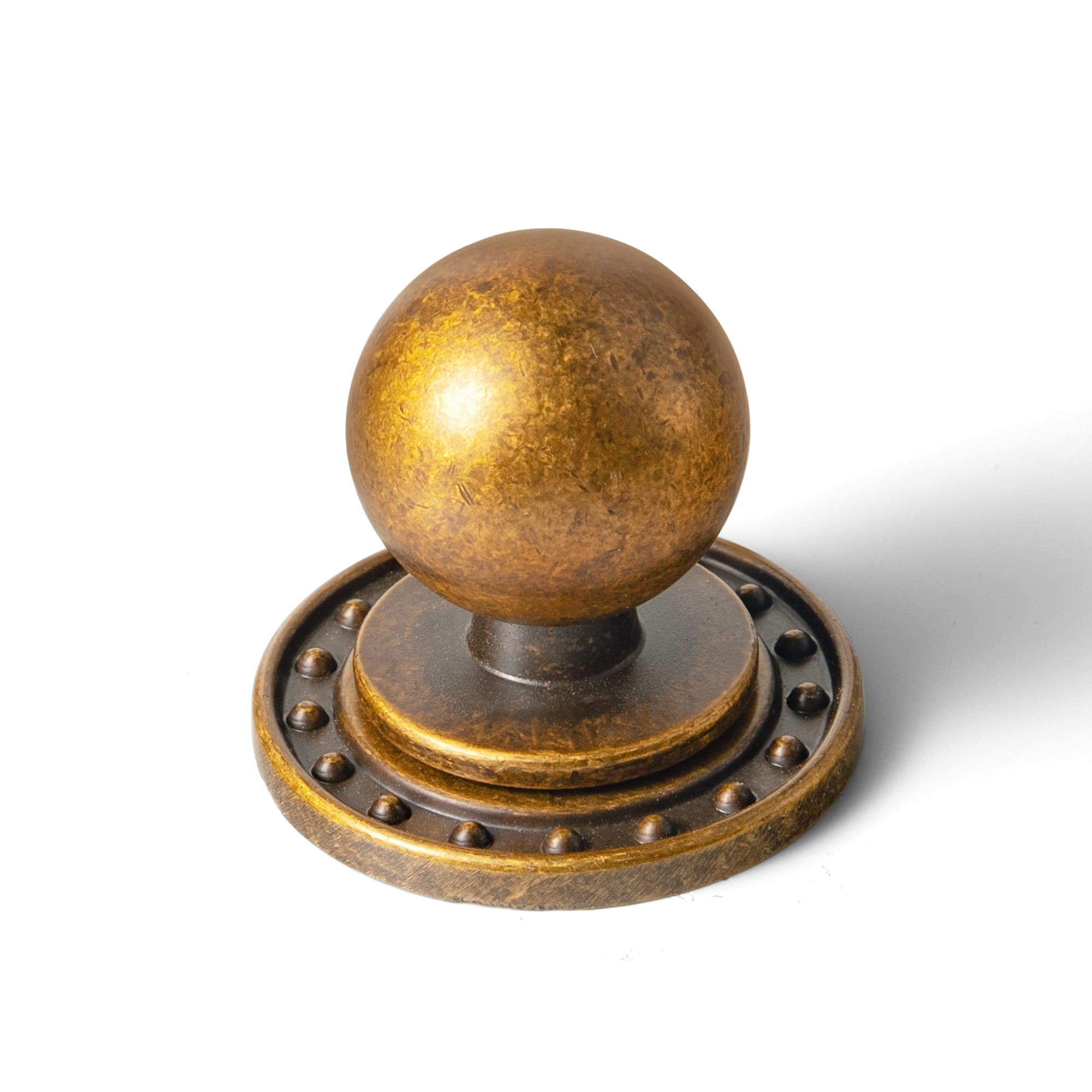 Goo-Ki Antique Brass / Round Knob with Back Plate Round G018 / 6 Pack Mid-Century Modern Arch Cabinet Pulls Antique Brass Kitchen Hardware