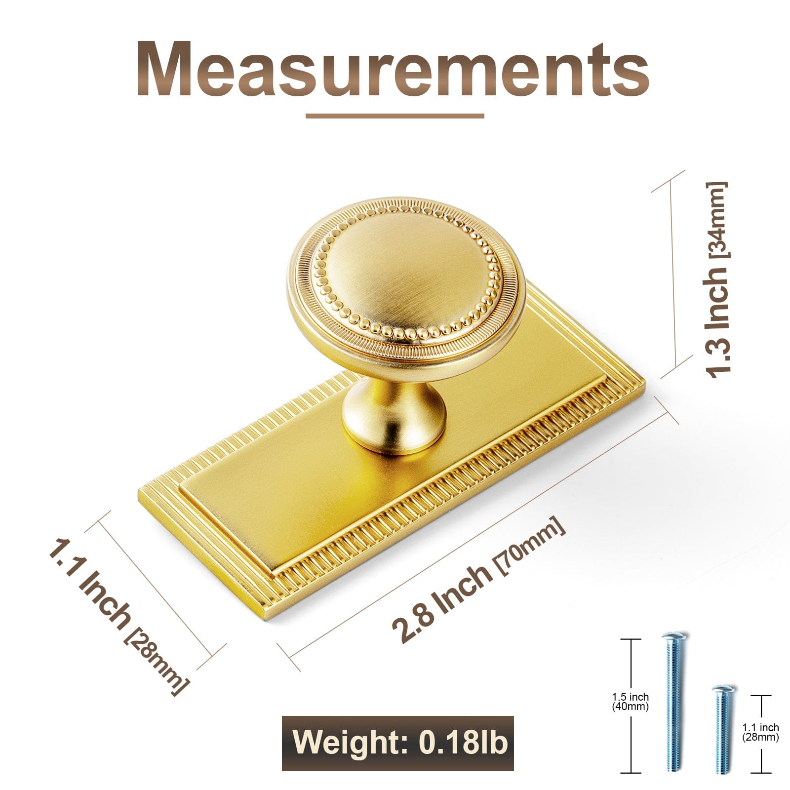 Goo-Ki Antique Brass Zinc Alloy Cabinet Knob with Delicate Decorative Back Plate Set
