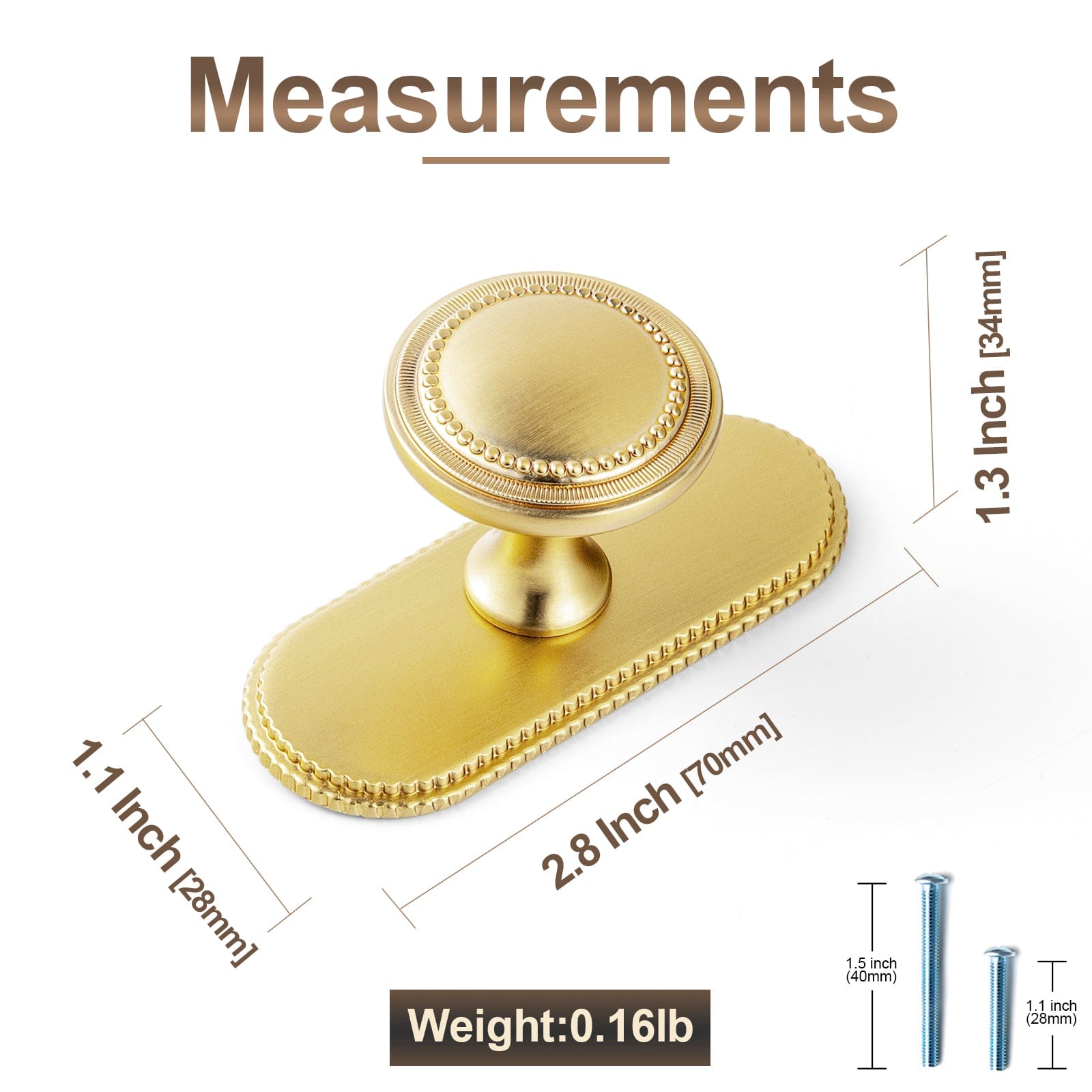 Goo-Ki Antique Brass Zinc Alloy Cabinet Knob with Delicate Decorative Back Plate Set