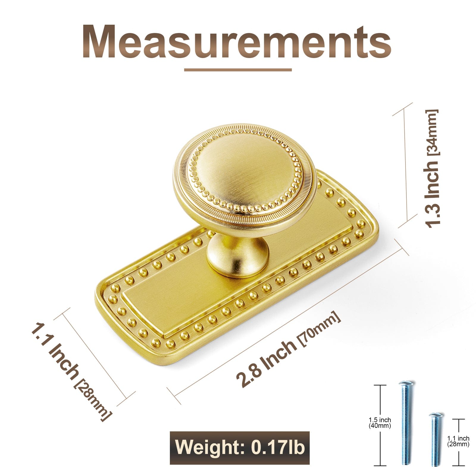 Goo-Ki Antique Brass Zinc Alloy Cabinet Knob with Delicate Decorative Back Plate Set