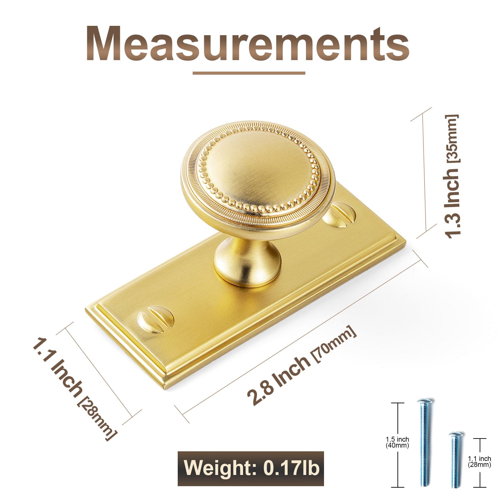 Goo-Ki Antique Brass Zinc Alloy Cabinet Knob with Delicate Decorative Back Plate Set