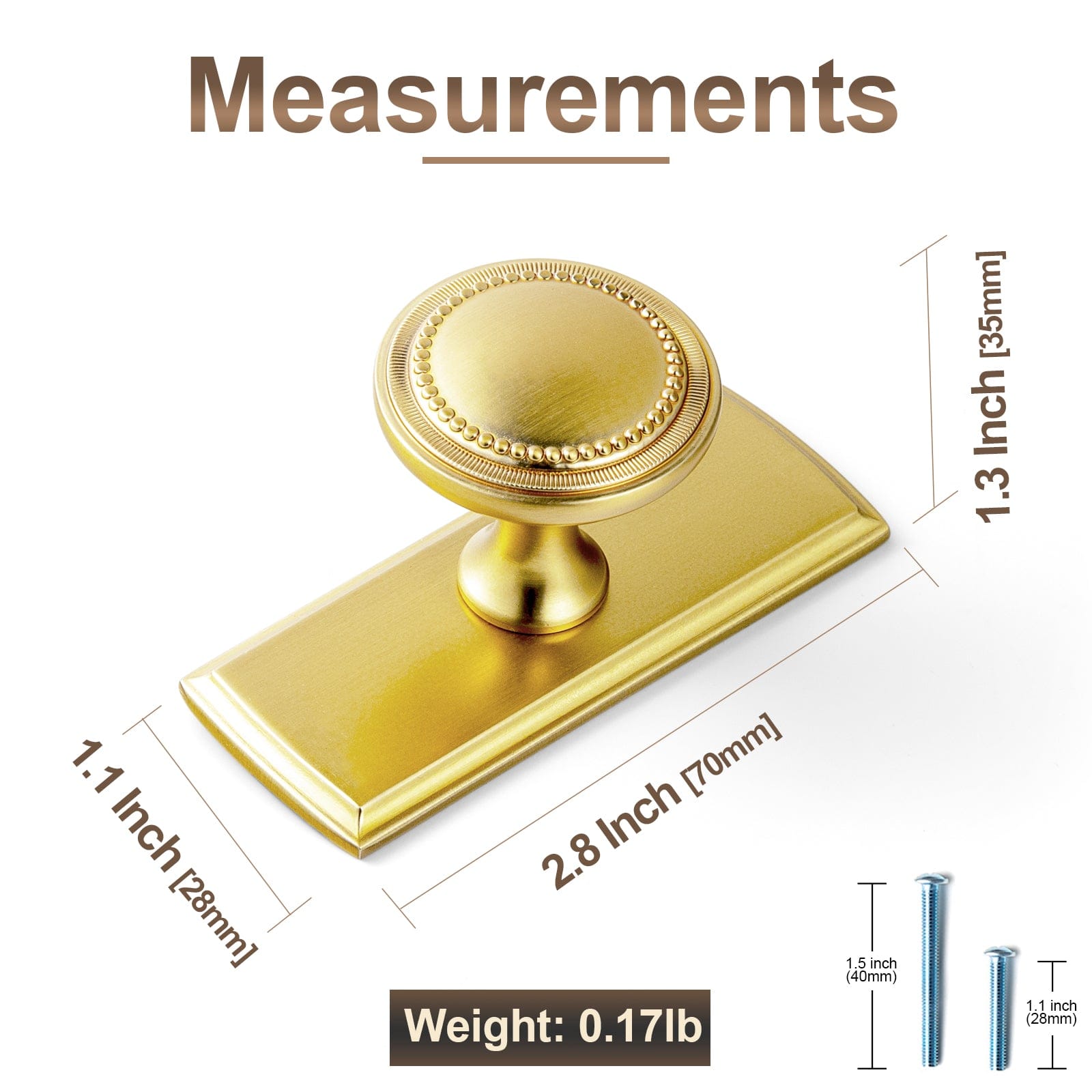 Goo-Ki Antique Brass Zinc Alloy Cabinet Knob with Delicate Decorative Back Plate Set