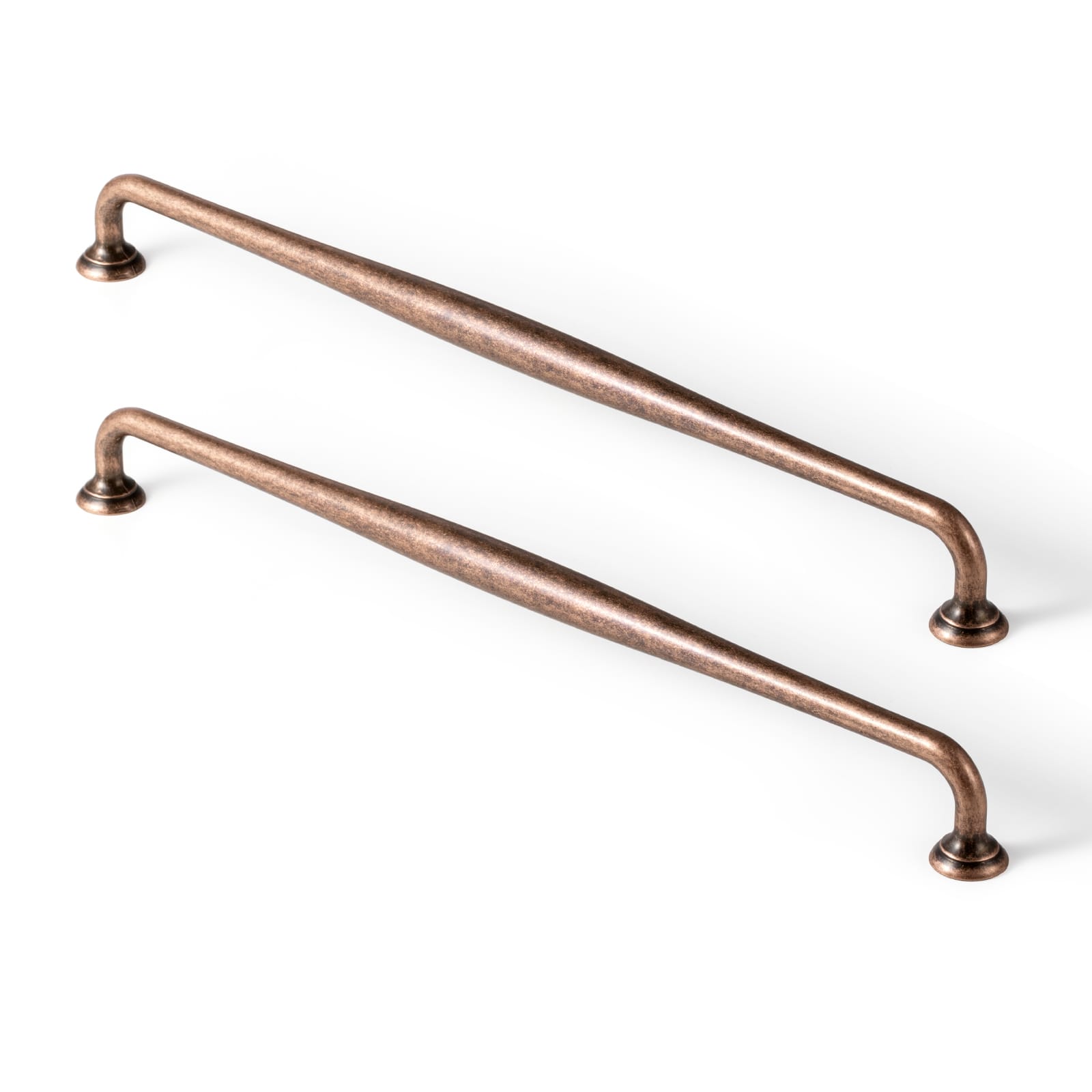 Goo-Ki Antique Copper / 12.6'' Hole Center / 6 Pack Antique Brass Cabinet Pulls Solid Drawer Handles for Kitchen