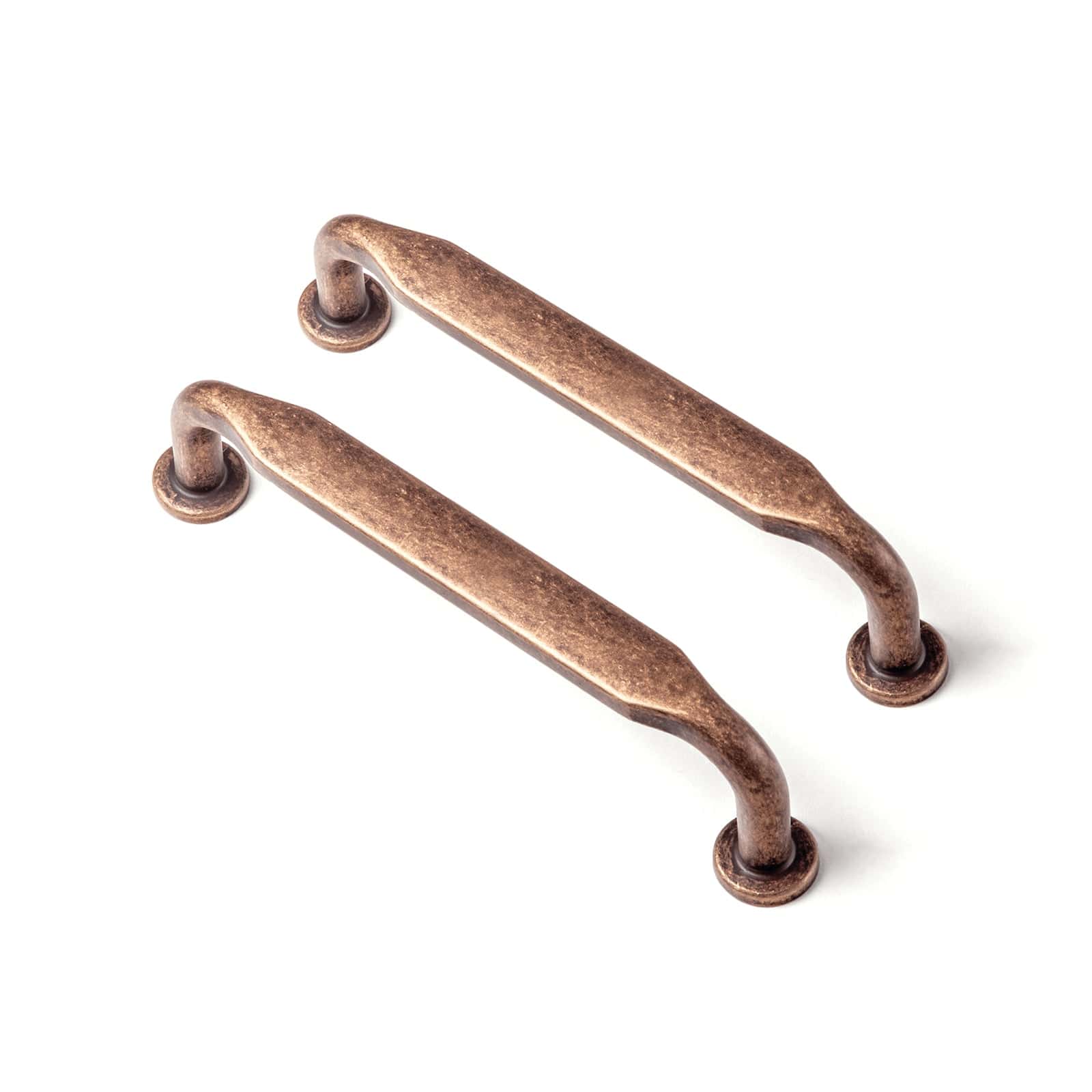 Goo-Ki Antique Copper / 3.78'' Hole Center / 6 Pack Minimalist Slim Design Zinc Alloy Cabinet Pulls – Rustic Hardware for a Streamlined Look