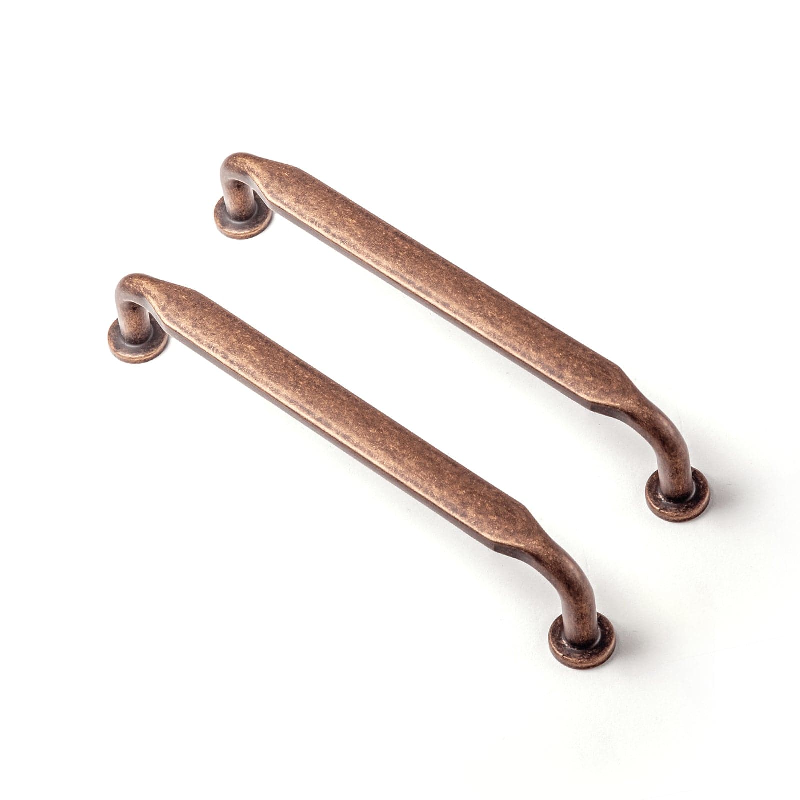 Goo-Ki Antique Copper / 5'' Hole Center / 6 Pack Minimalist Slim Design Zinc Alloy Cabinet Pulls – Rustic Hardware for a Streamlined Look