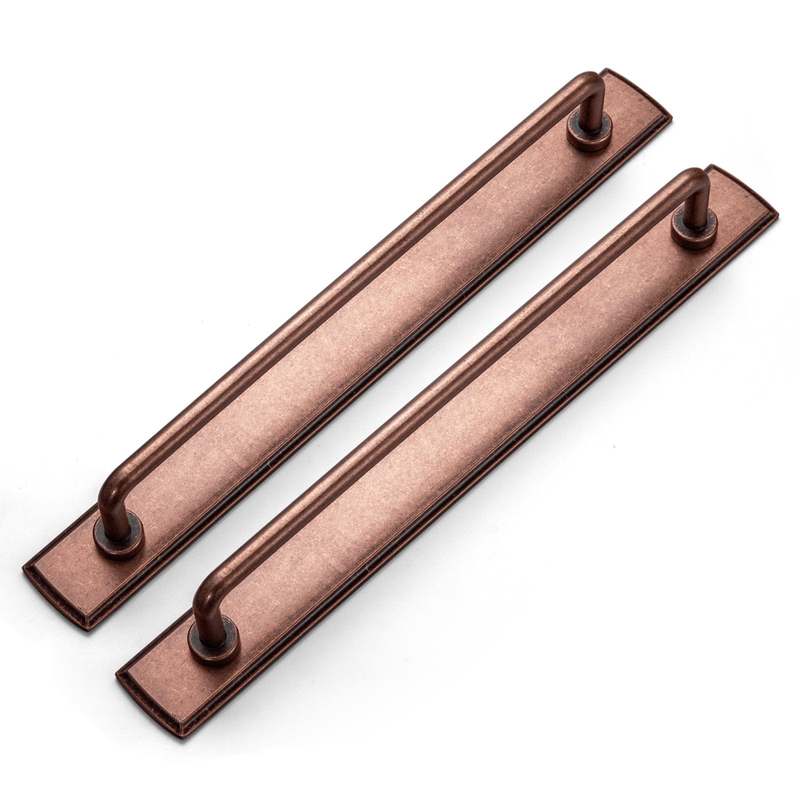 Goo-Ki Antique Copper / G011 / 7.6'' Hole Center 2 Pack Cabinet Bar Pulls with Back Plate Vintage Drawer Handles Home Improvement Hardware