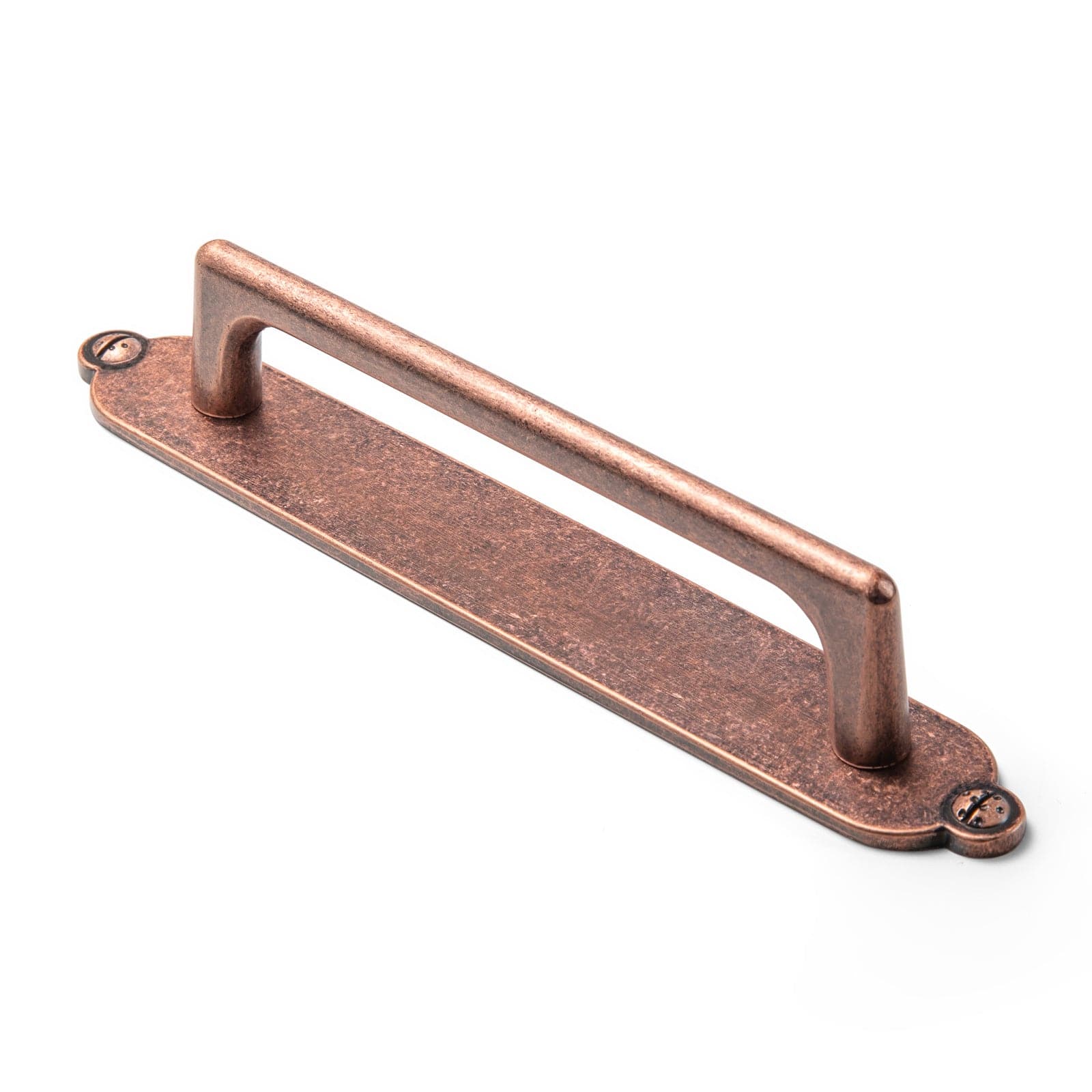Goo-Ki Antique Copper / G013 / 5'' Hole Center 2 Pack Classic Cabinet Bar Pulls with Back Plate Zinc Alloy Cabinet Handle with Long Back Plate