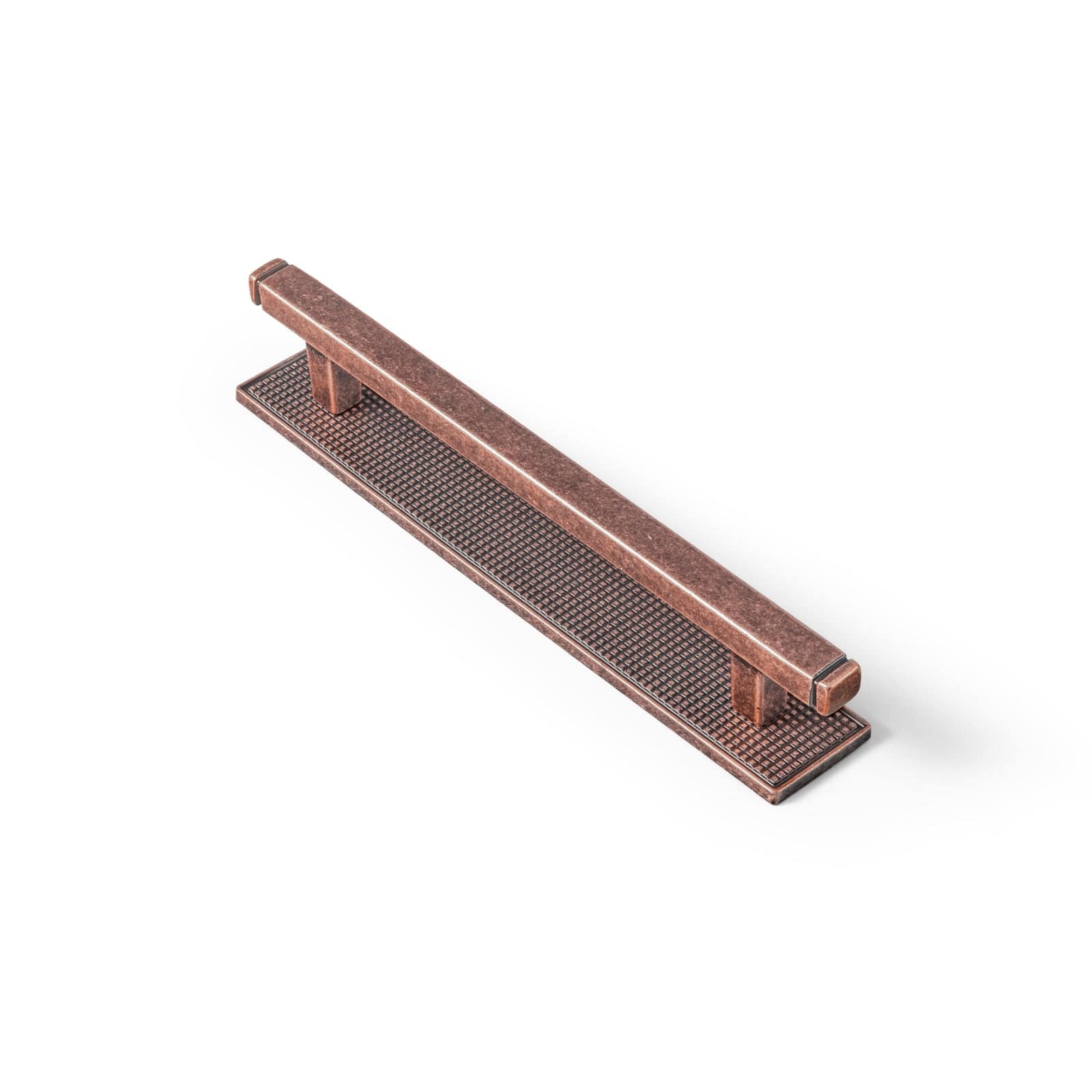 Goo-Ki Antique Copper / G017 / 5'' Hole Center 2 Pack Antique Brass Zinc Alloy Cabinet Pulls with Back Plate Kitchen Hardware Bar Handles