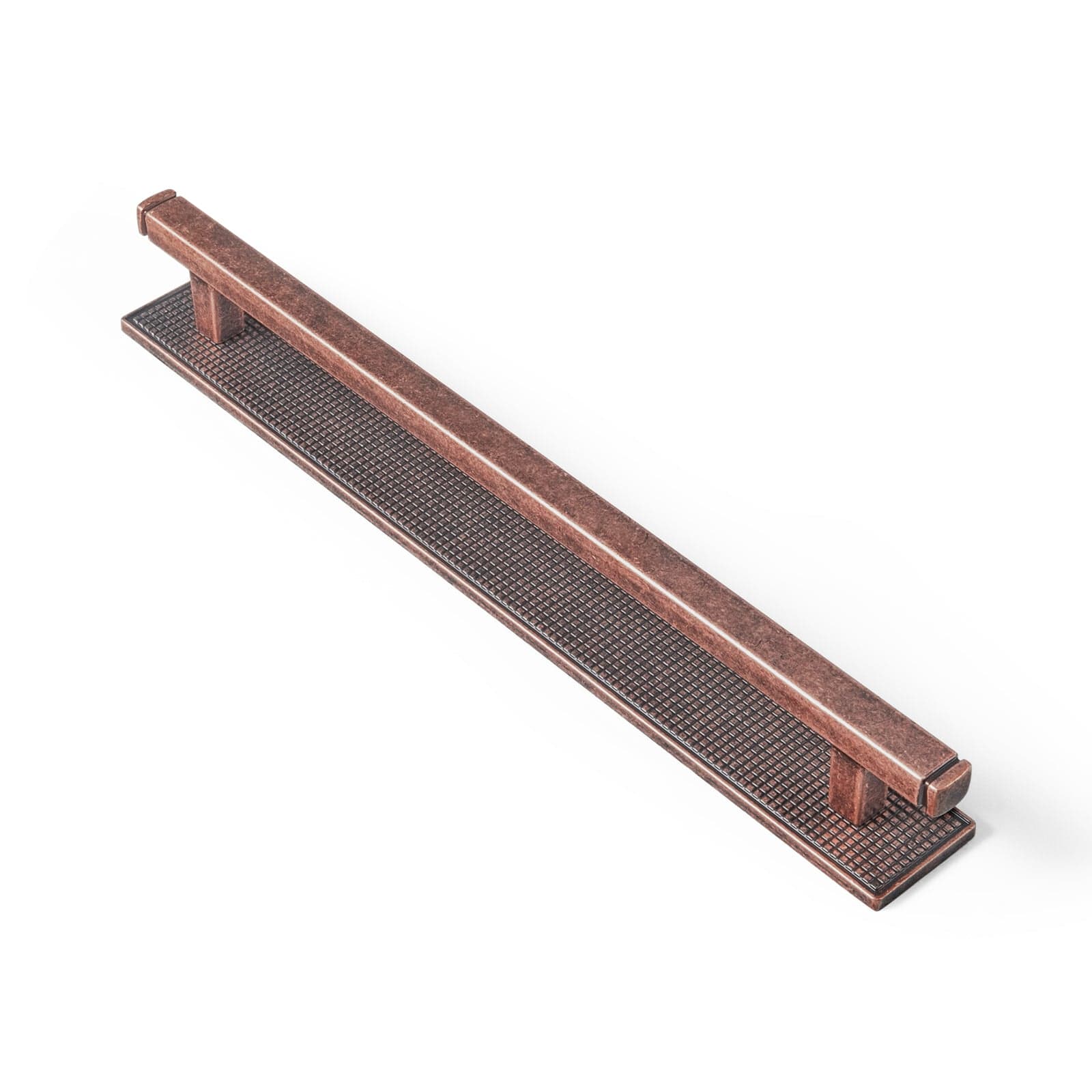 Goo-Ki Antique Copper / G017 / 7.6'' Hole Center 2 Pack Antique Brass Zinc Alloy Cabinet Pulls with Back Plate Kitchen Hardware Bar Handles