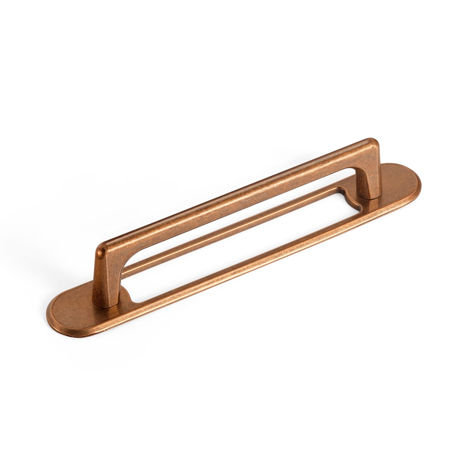 Goo-Ki Antique Copper / G021 / 5'' Hole Center 2 Pack Classic Cabinet Bar Pulls with Back Plate Zinc Alloy Cabinet Handle with Long Back Plate