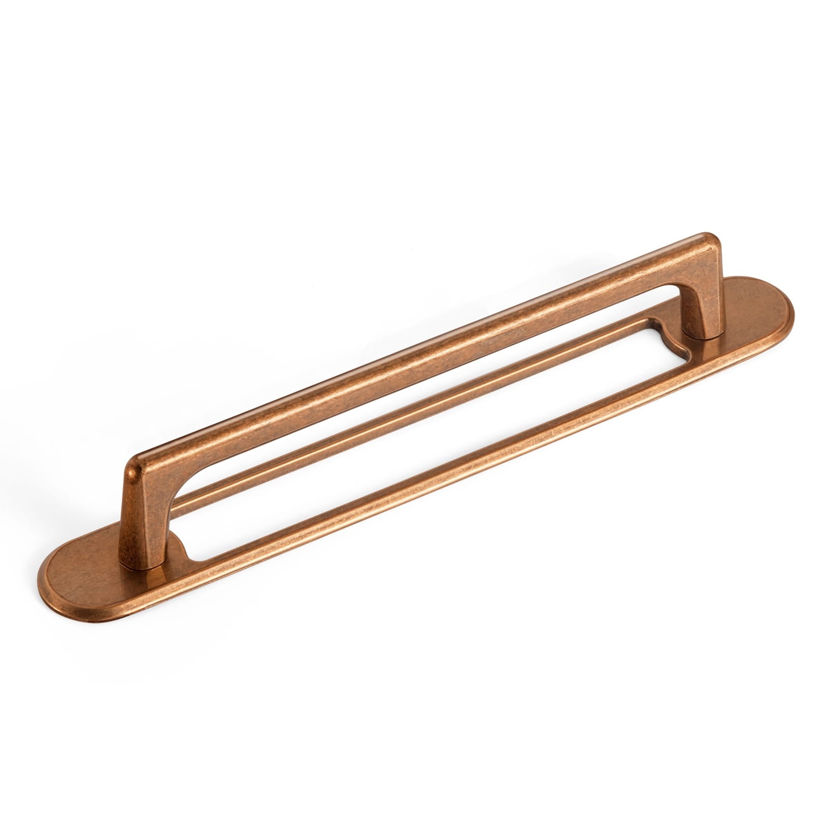 Goo-Ki Antique Copper / G021 / 7.6'' Hole Center 2 Pack Classic Cabinet Bar Pulls with Back Plate Zinc Alloy Cabinet Handle with Long Back Plate