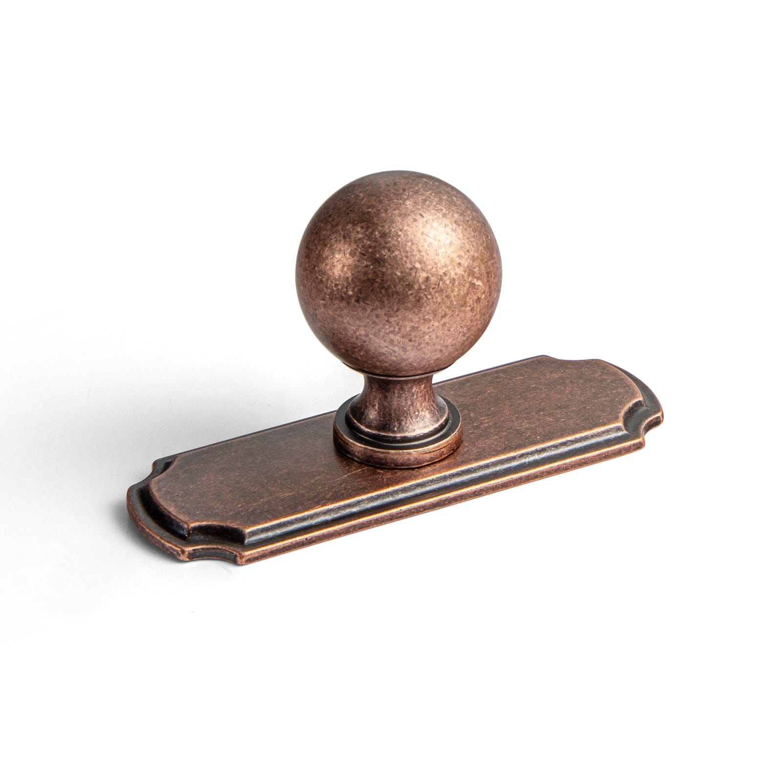 Goo-Ki Antique Copper / Knob with Back Plate 23293 / 6 Pack Stylish Zinc Alloy Cabinet Knobs Classic Round Design Durable Cabinet Handles
