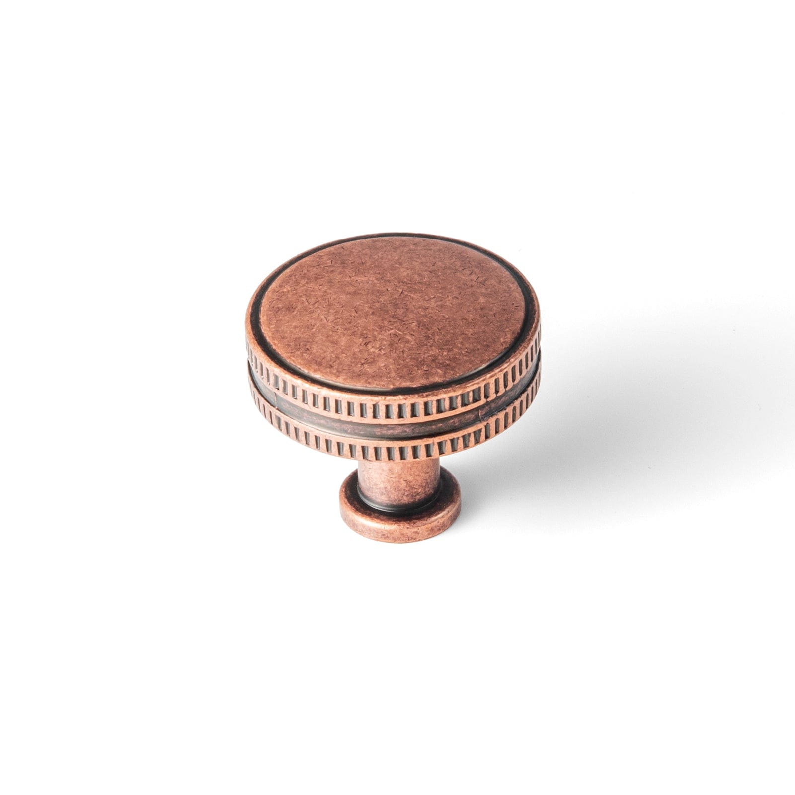 Goo-Ki Antique Copper / No Back Plate - 1.26'' Knob / 6 Pack Distinctive Artistic Engravings Single Hole Round Cabinet Knob Retro Flair Kitchen Hardware