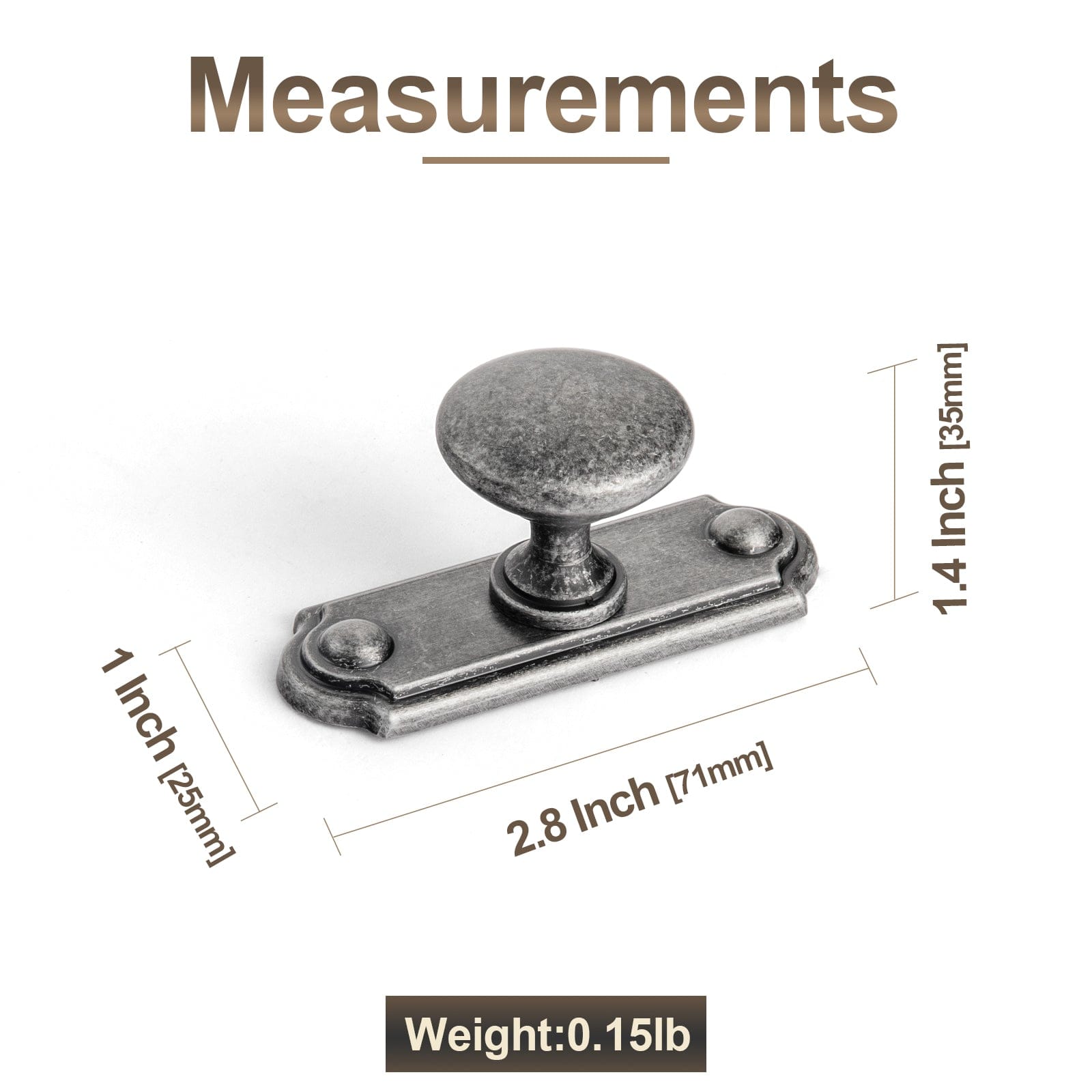Goo-Ki Antique Drawer Pulls Solid Retro Bar Pull Furniture Hardware for Kitchen