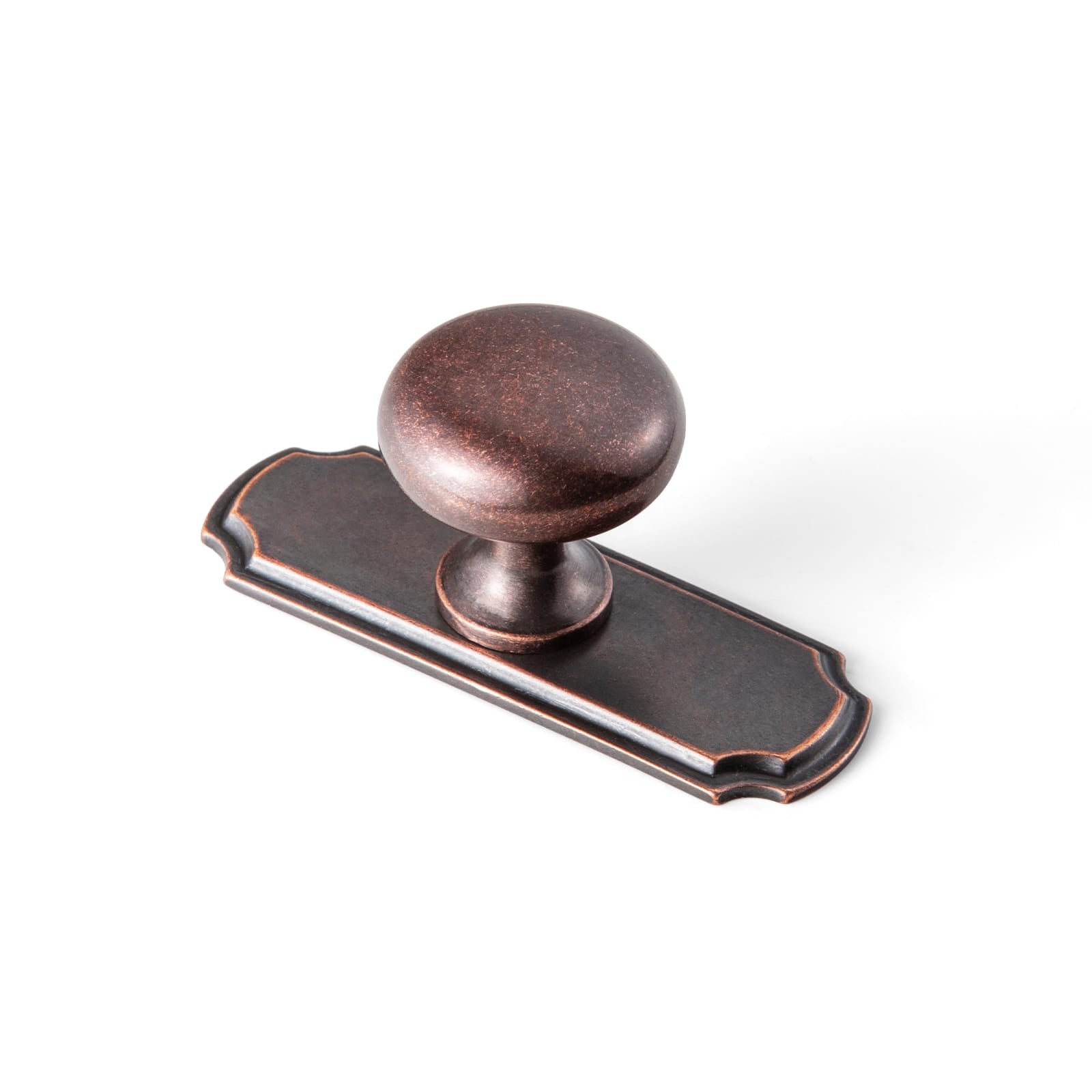 Goo-Ki Antique Oil Rubbed Bronze / 1.2'' Knob with Back Plate / 6 Pack Multi-colored Classic Drawer Knob Mushroom Round Cabinet Knob
