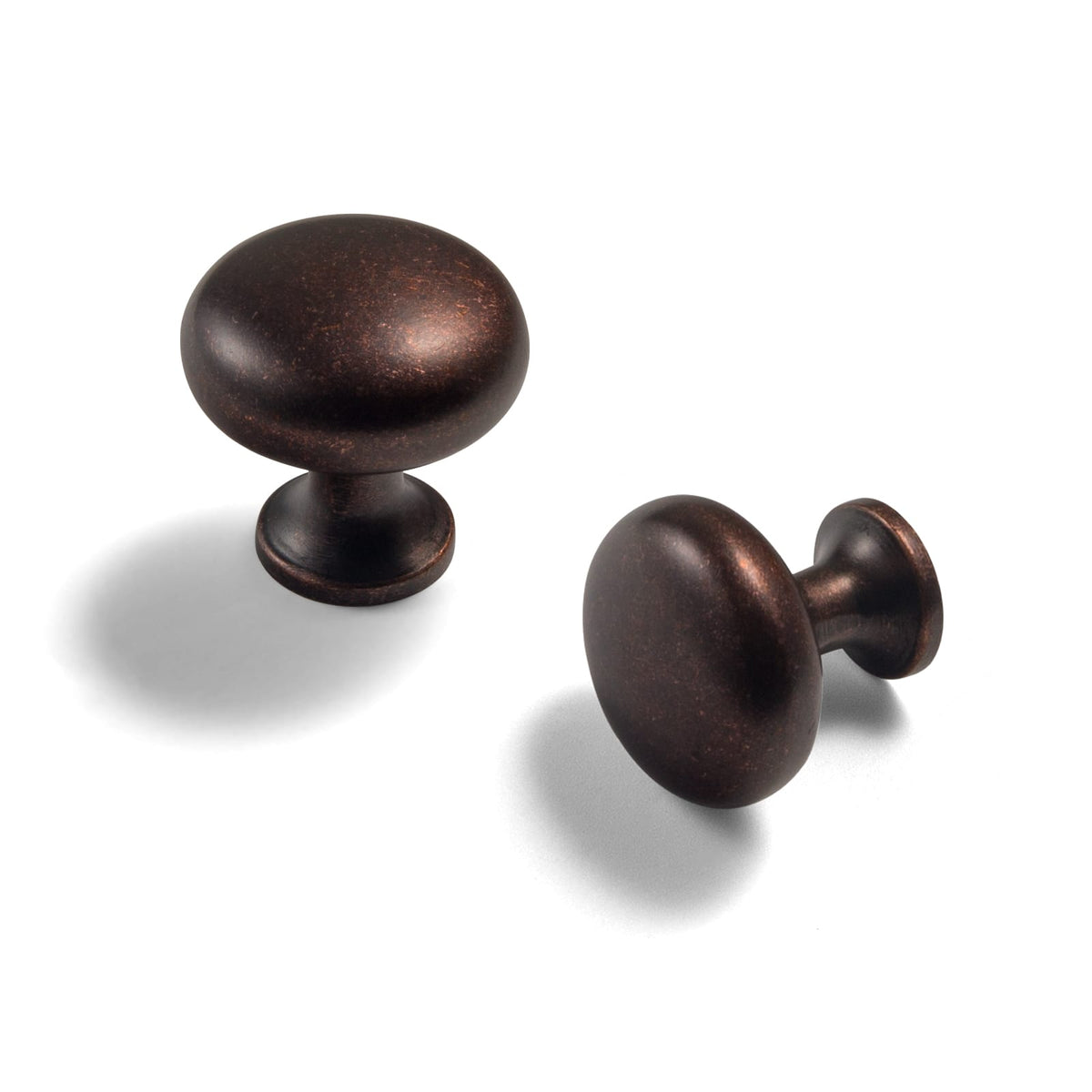 Goo-Ki Antique Oil Rubbed Bronze / 1.5'' Knob / 6 Pack Multi-colored Classic Drawer Knob Mushroom Round Cabinet Knob