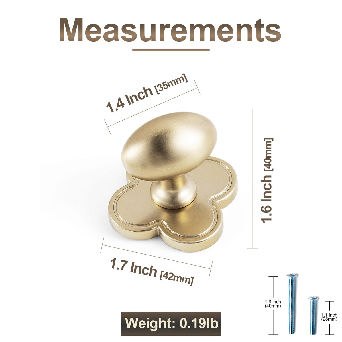 Goo-Ki Antique Oval Cabinet Knobs Zinc Alloy 1.4 Inch Diameter Drawer Knobs