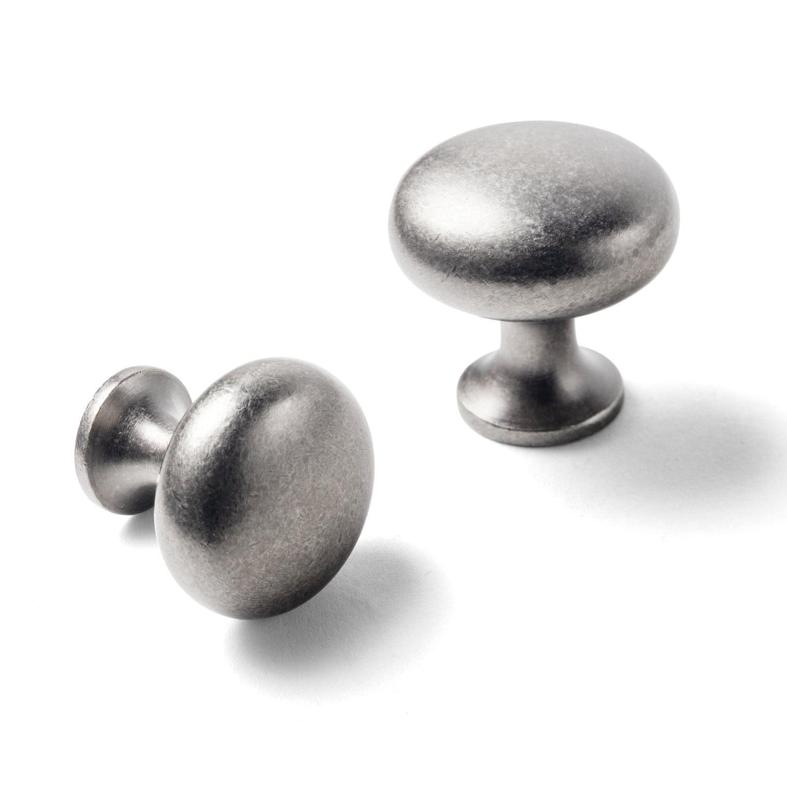 Goo-Ki Antique Silver / 1.5'' Knob / 6 Pack Multi-colored Classic Drawer Knob Mushroom Round Cabinet Knob