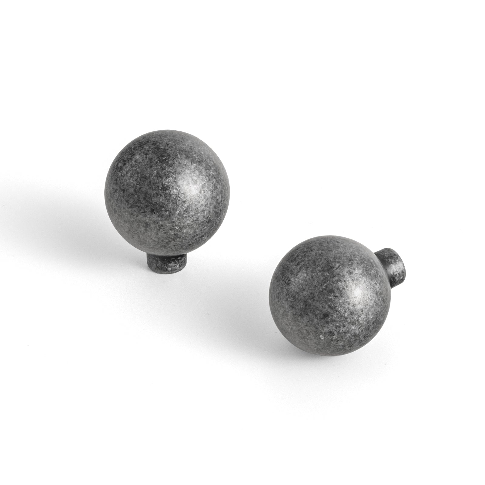 Goo-Ki Antique Silver / 1'' Knob / 6 Pack Industrial Style Matte Silver Cabinet Handles Modern Stylish Pulls for Home Cabinets