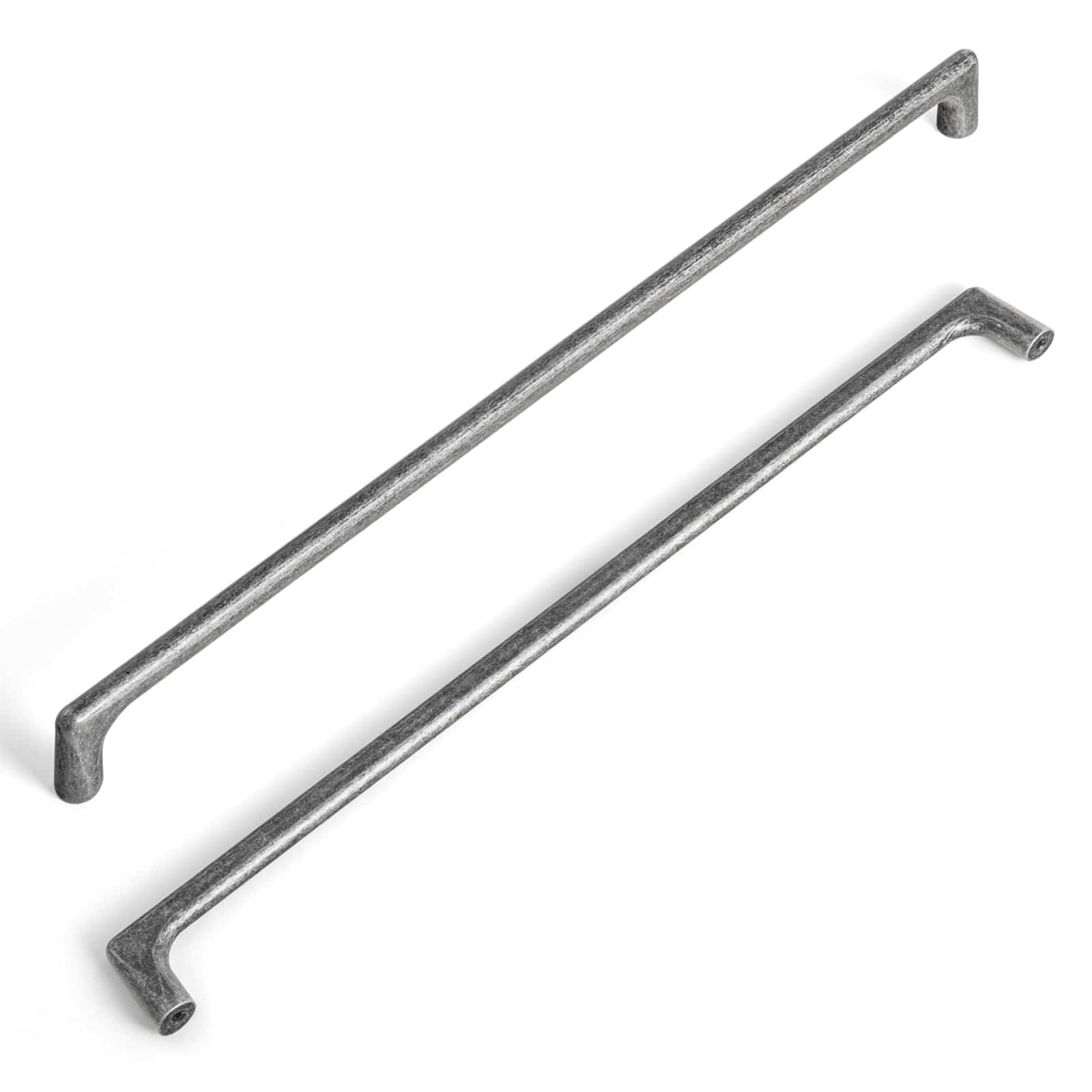 Goo-Ki Antique Silver / 12.6'' Hole Center / 6 Pack Industrial Style Matte Silver Cabinet Handles Modern Stylish Pulls for Home Cabinets