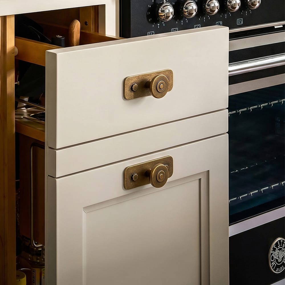 Goo-Ki Assorted Shaped Zinc Alloy Cabinet Hardware - Knobs and Back Plates for Stylish Furniture
