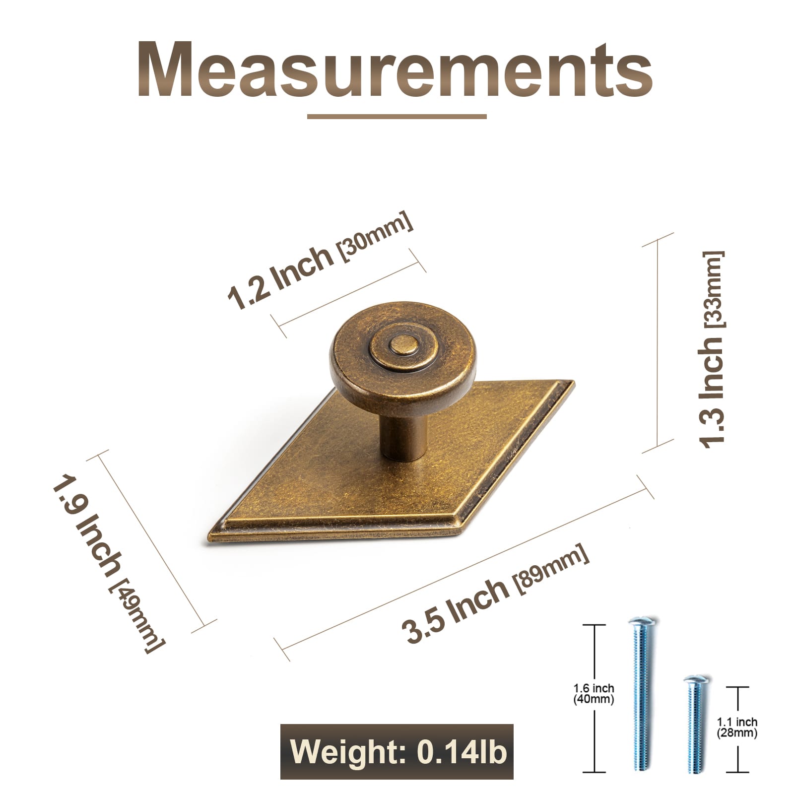 Goo-Ki Assorted Shaped Zinc Alloy Cabinet Hardware - Knobs and Back Plates for Stylish Furniture