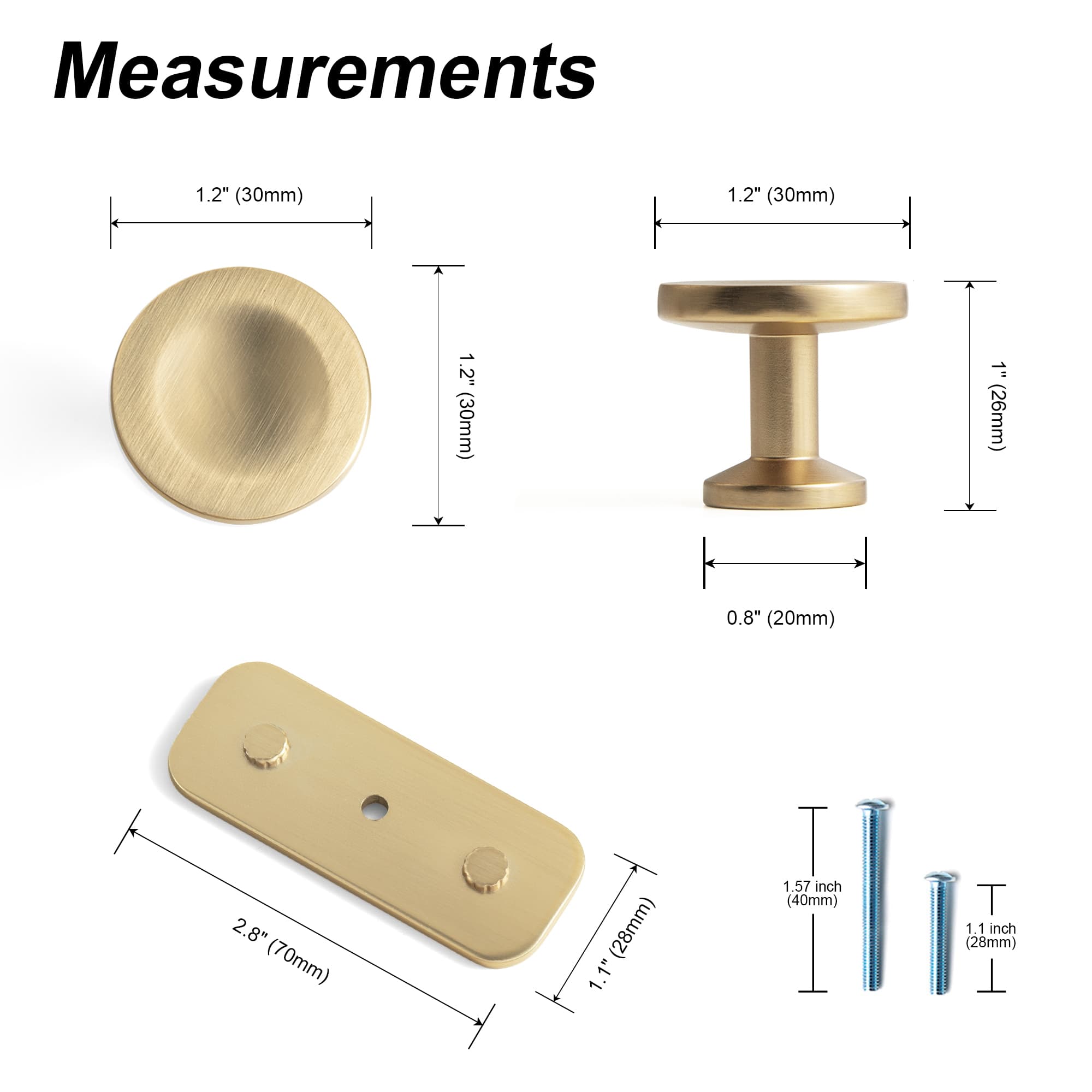 Goo-Ki Assorted Shaped Zinc Alloy Cabinet Hardware - Knobs and Back Plates for Stylish Furniture