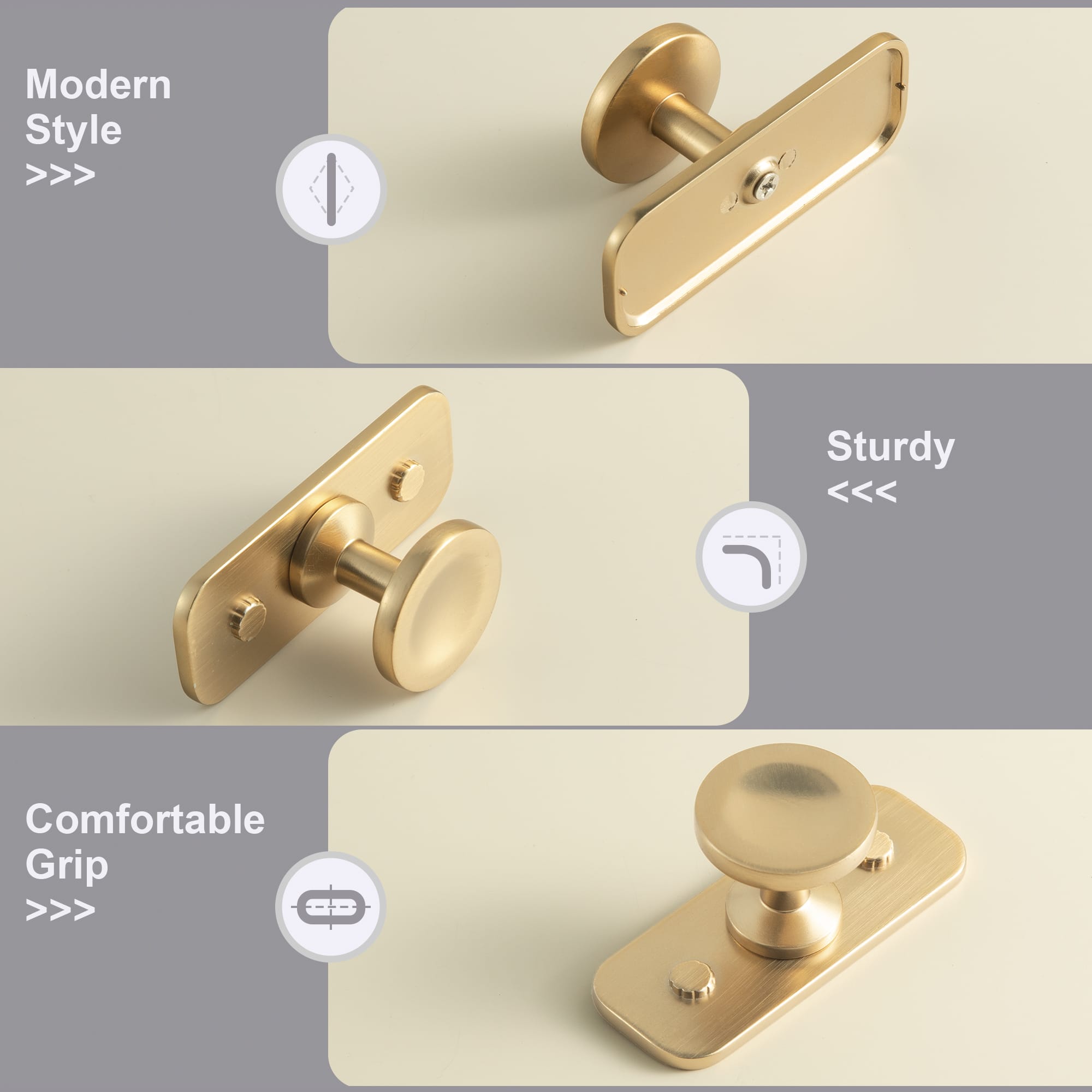 Goo-Ki Assorted Shaped Zinc Alloy Cabinet Hardware - Knobs and Back Plates for Stylish Furniture