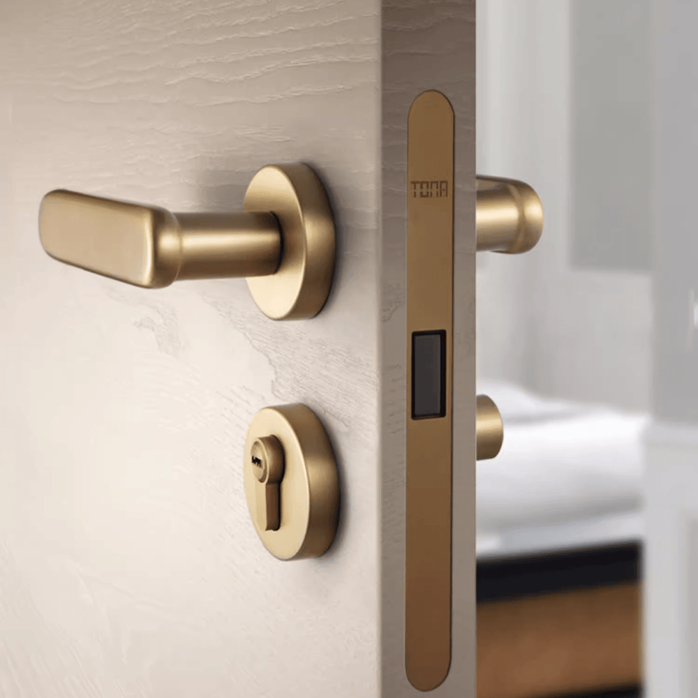 Brass Door Lock Indoor Bedroom Door Lock Simple Luxurious French Style