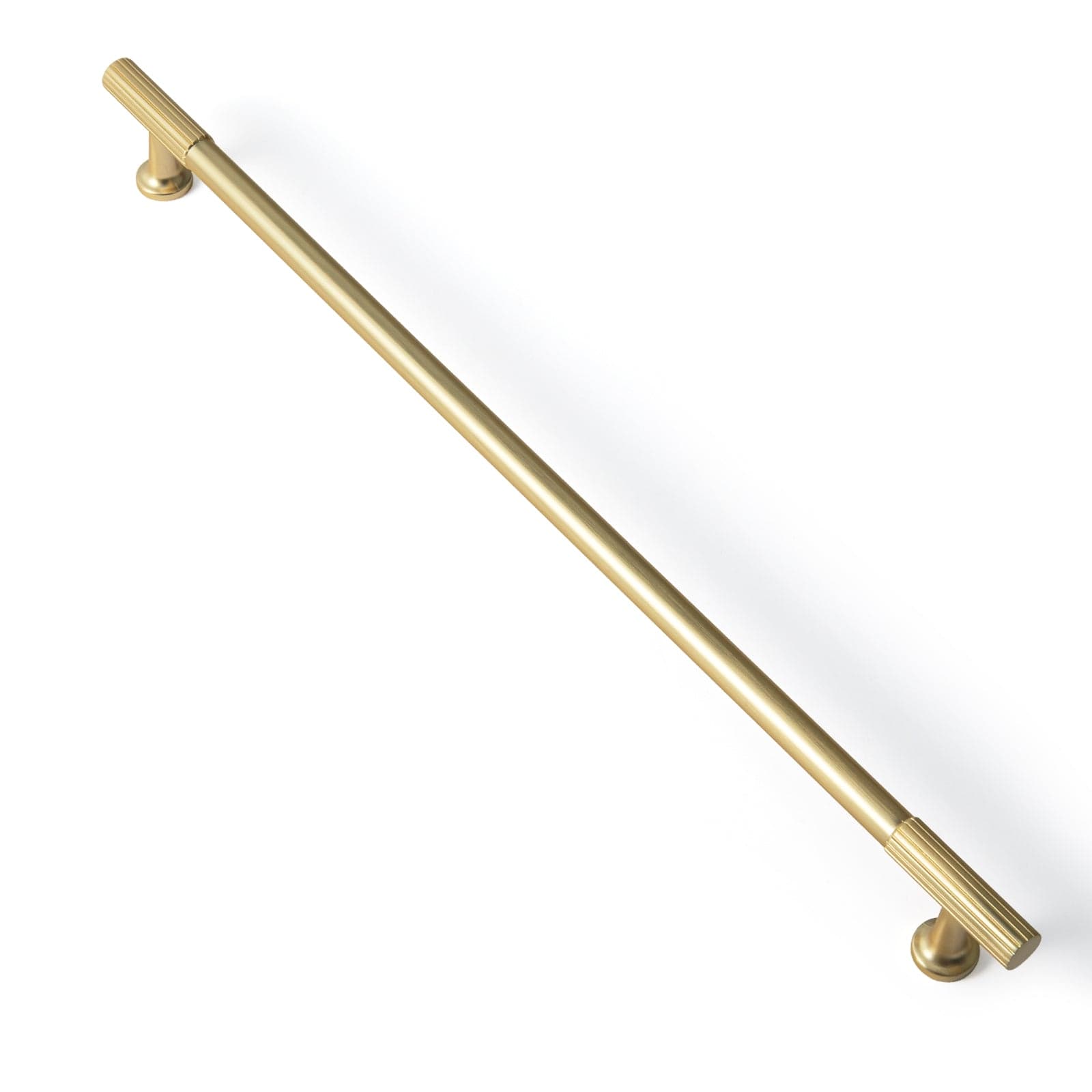 Goo-Ki Brushed Brass / 12.6'' Hole Center / 6 Pack Striped Decorations Cabinet Pull Retro Brass Cabinet Handles