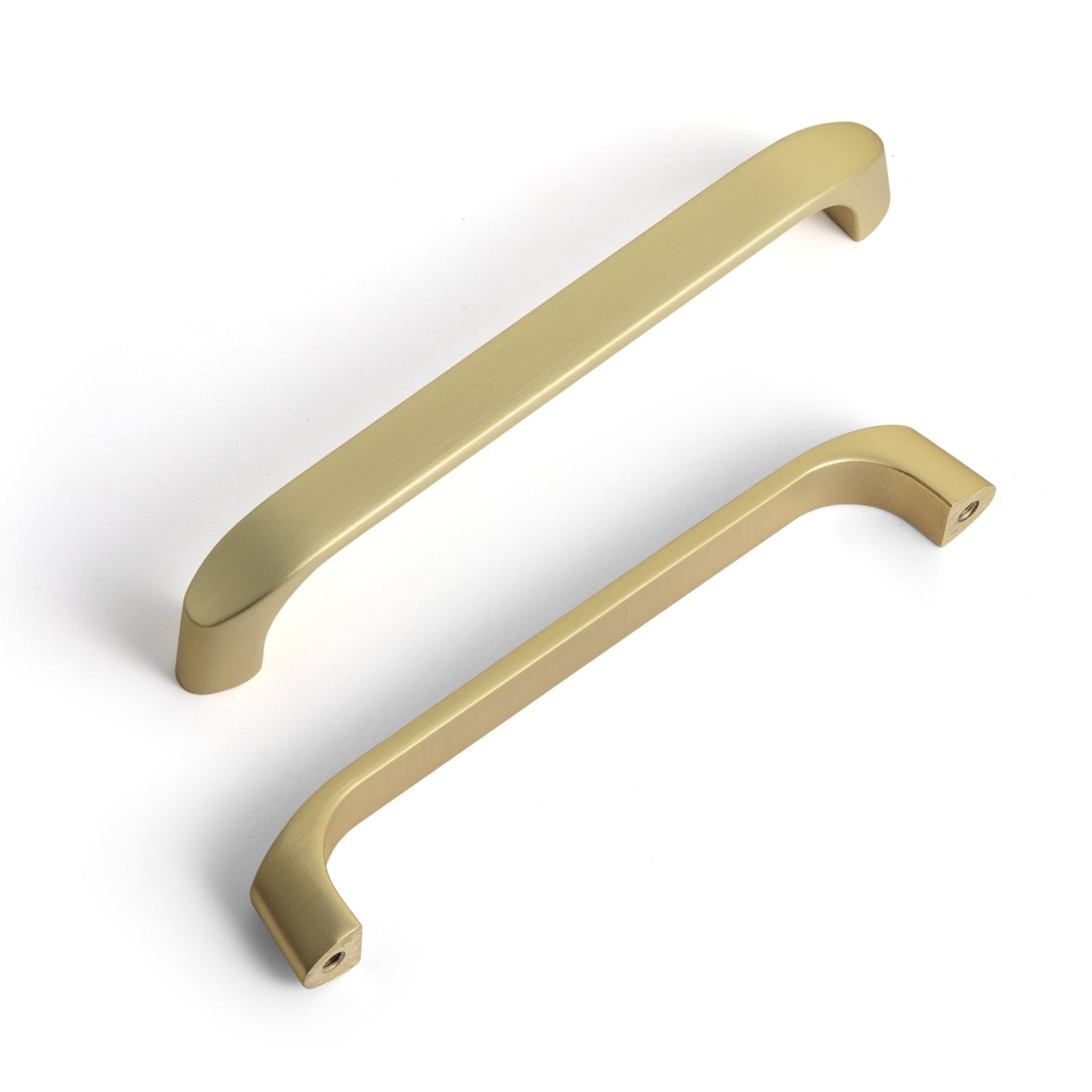 Goo-Ki Brushed Brass / 5'' Hole Center / 12 Pack Retro Brass Cabinet Handles Timeless Drawer Pulls for Classic Furniture Revival